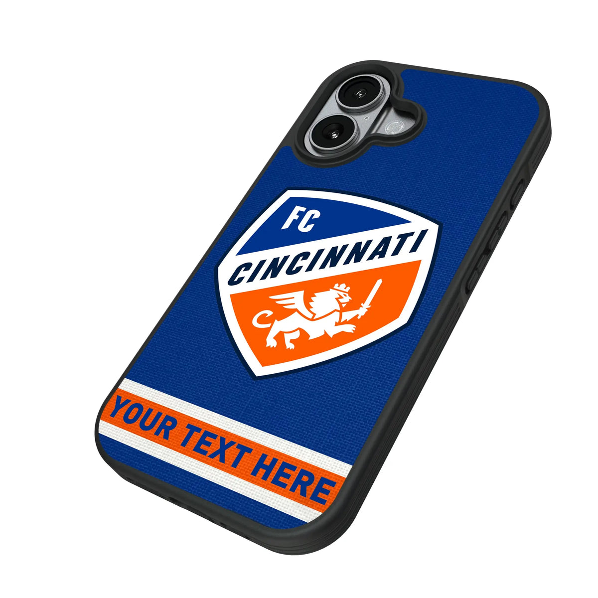 FC Cincinnati Personalized Stripe iPhone Bump Phone Case for Apple iPhone - Isometric View#Device_iPhone 17