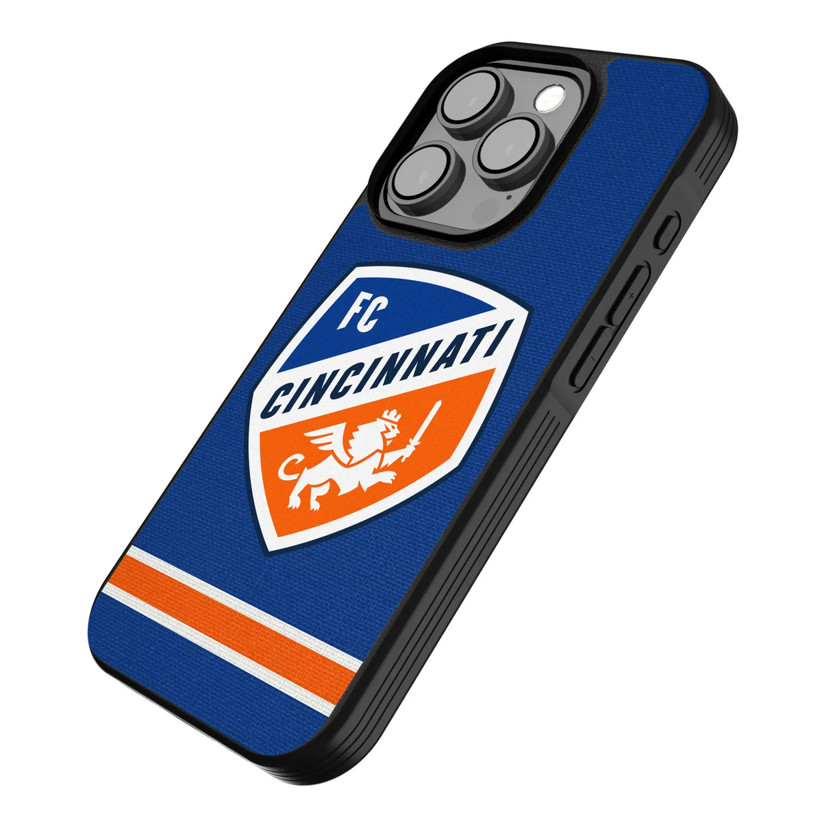 FC Cincinnati Stripe iPhone Bump Phone Case for Apple iPhone - Isometric View