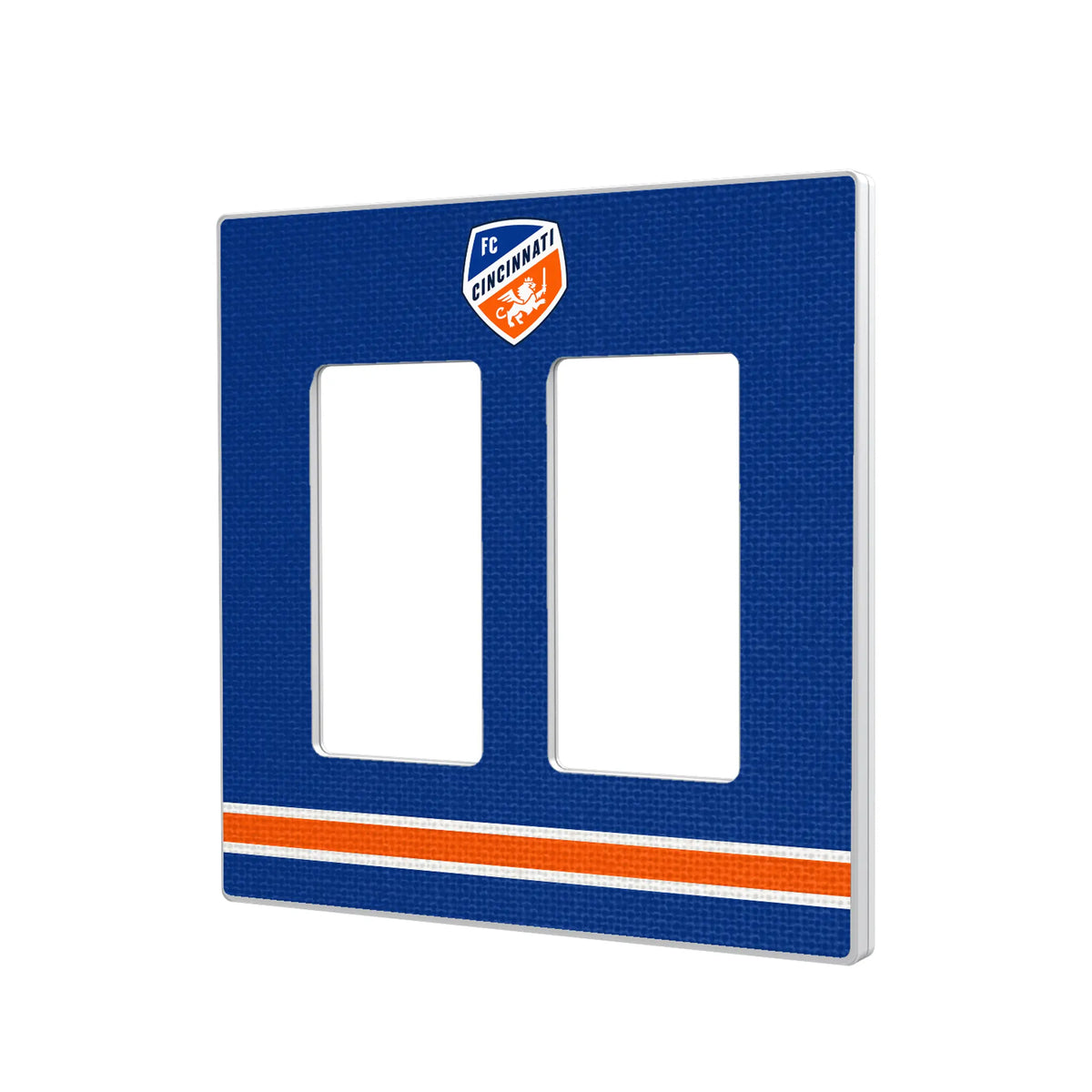 FC Cincinnati Stripe Hidden-Screw Light Switch Plate#Style_Double Rocker