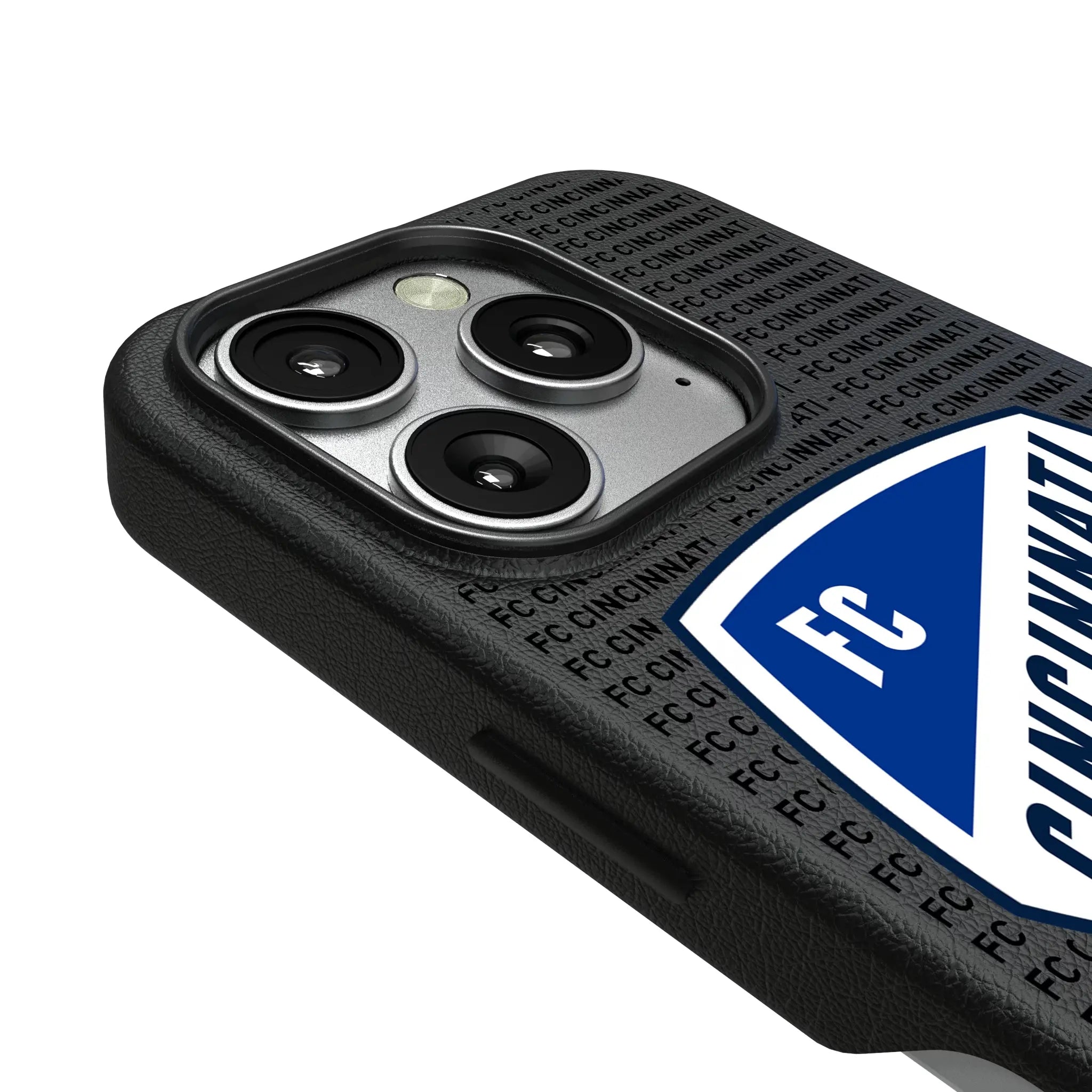 FC Cincinnati Text Backdrop iPhone MagSafe Compatible Phone Case for Apple iPhone - Detail