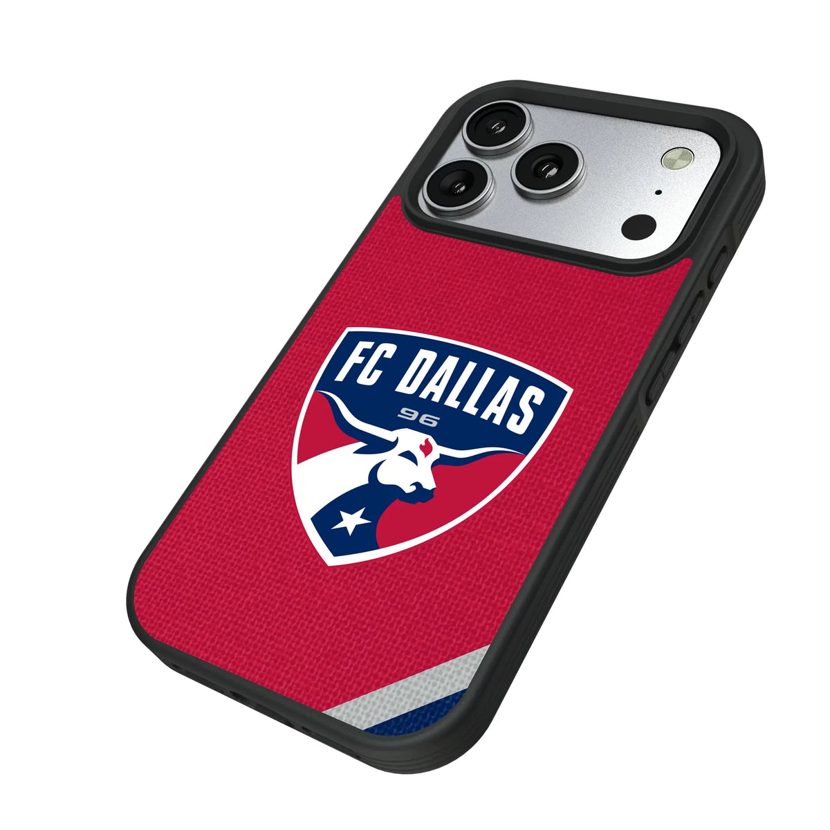FC Dallas Diagonal Stripe iPhone Bump Phone Case for Apple iPhone - Isometric View#Device_iPhone 17 Pro
