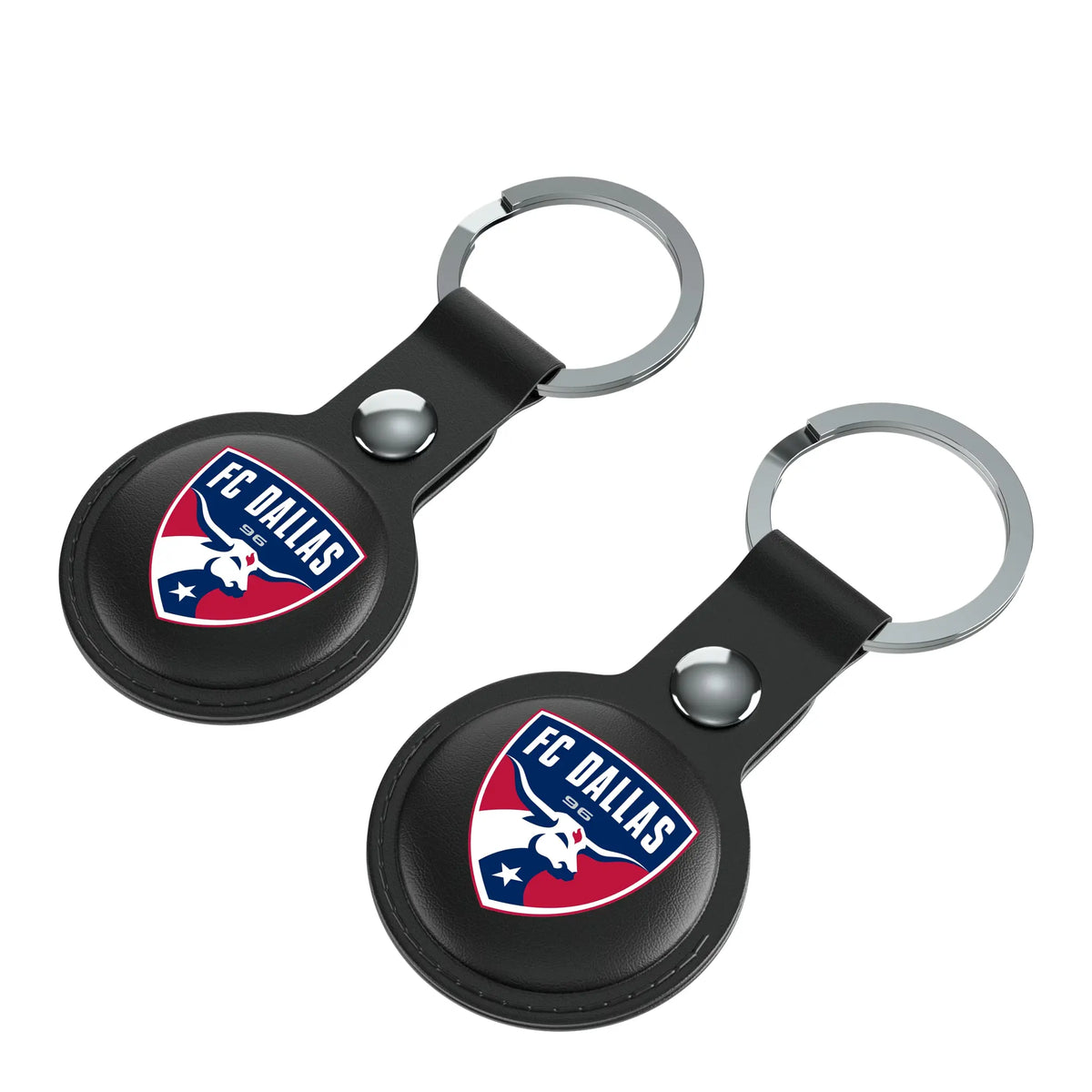 FC Dallas Insignia AirTag Black Airtag Holder 2-Pack - Isometric View