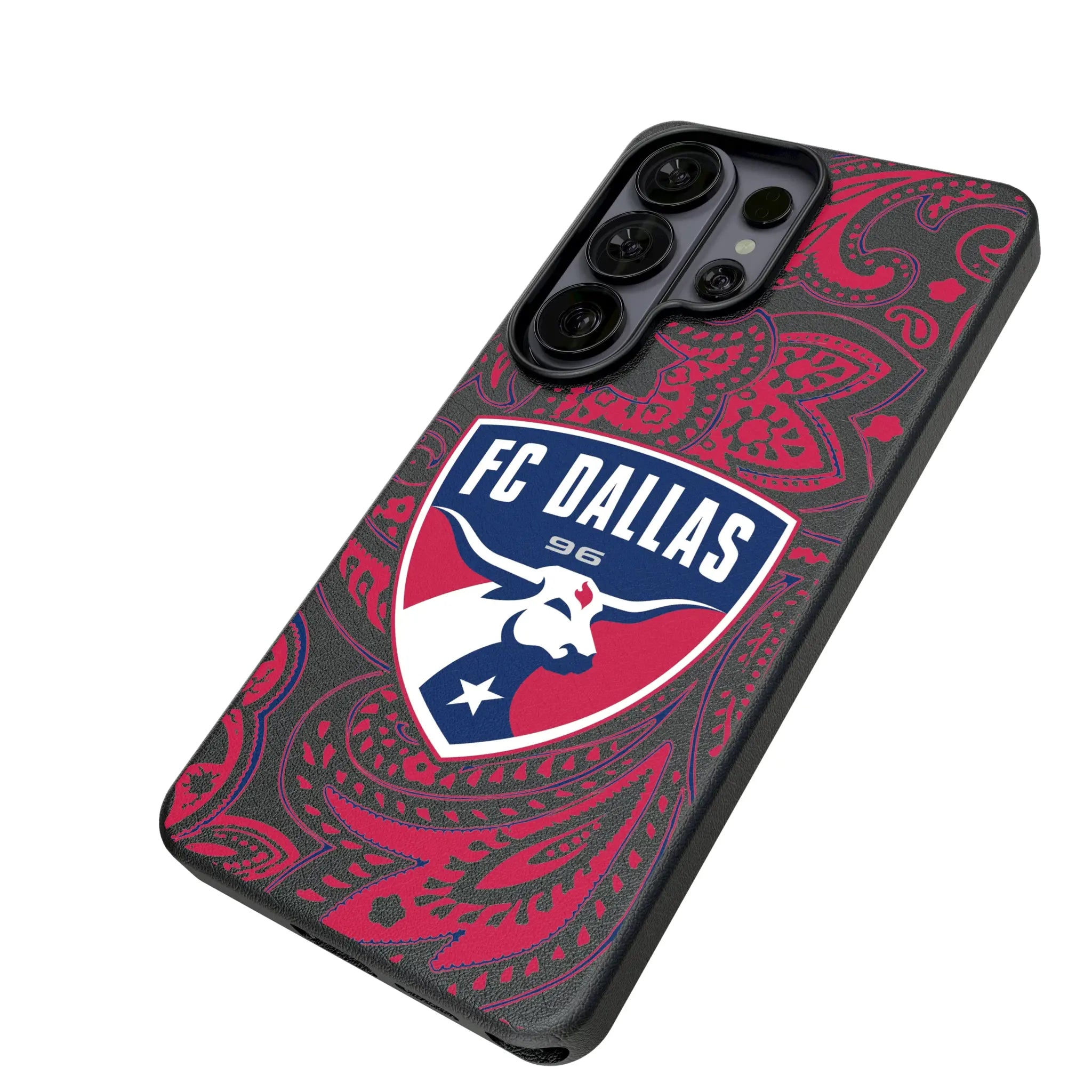 FC Dallas Paisley Galaxy MagSafe Compatible Phone Case for Samsung Galaxy - Isometric View#Device_Galaxy S26 Ultra