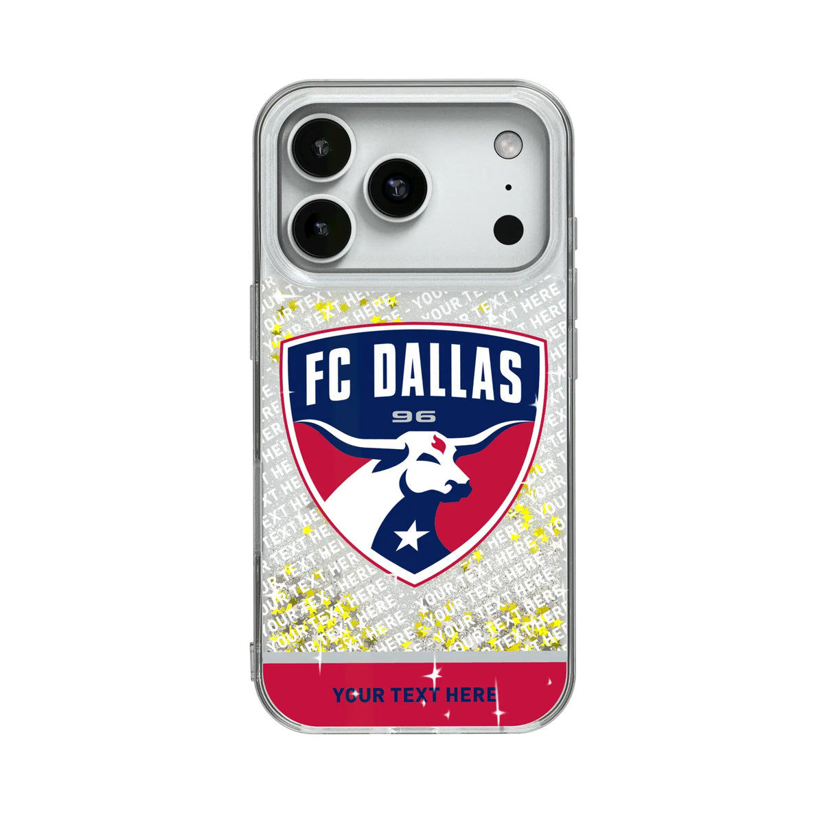 FC Dallas Personalized EndZone Plus Glitter Phone Case for Apple iPhone