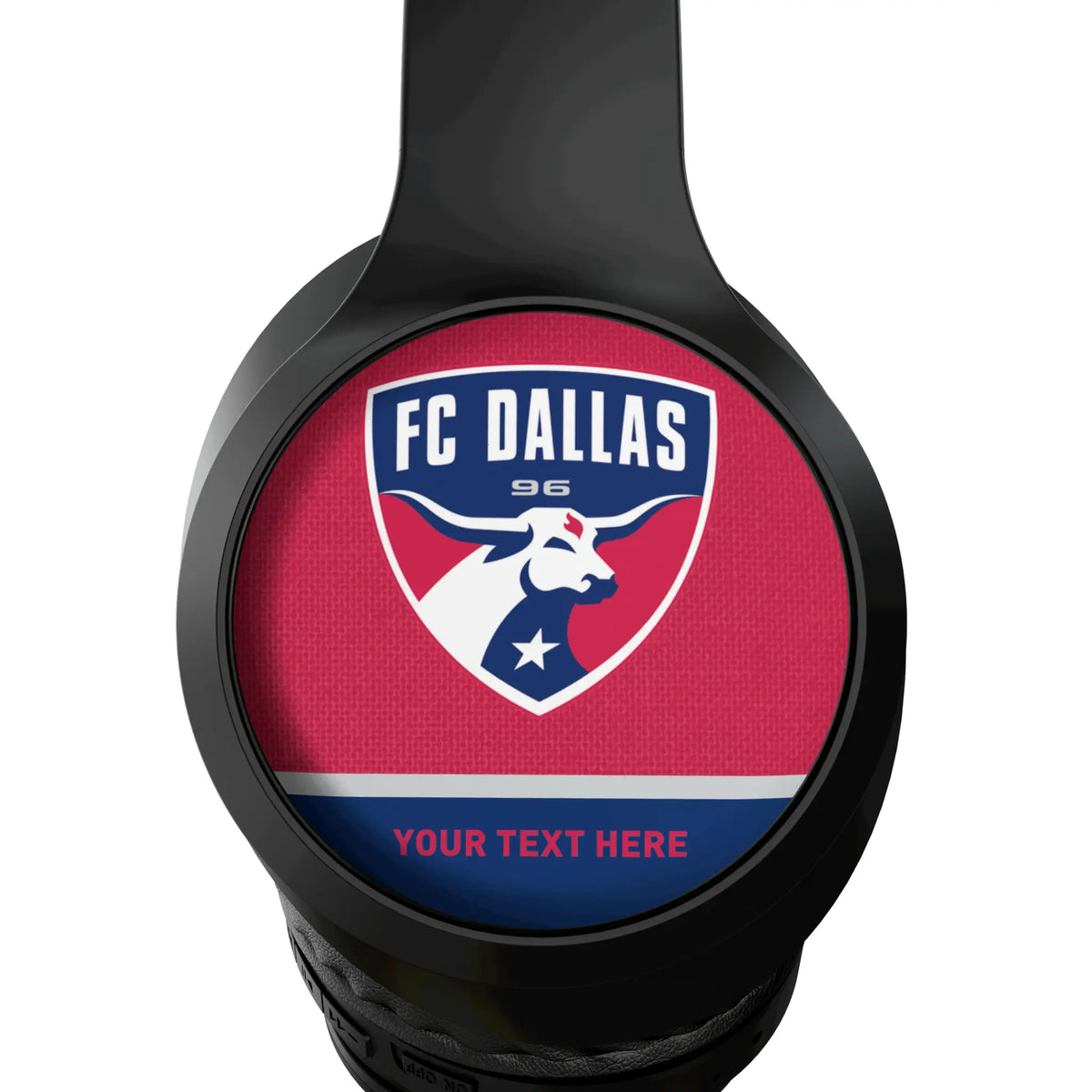 FC Dallas Personalized Endzone Solid Wireless Over-Ear Headphones With Case - Detail