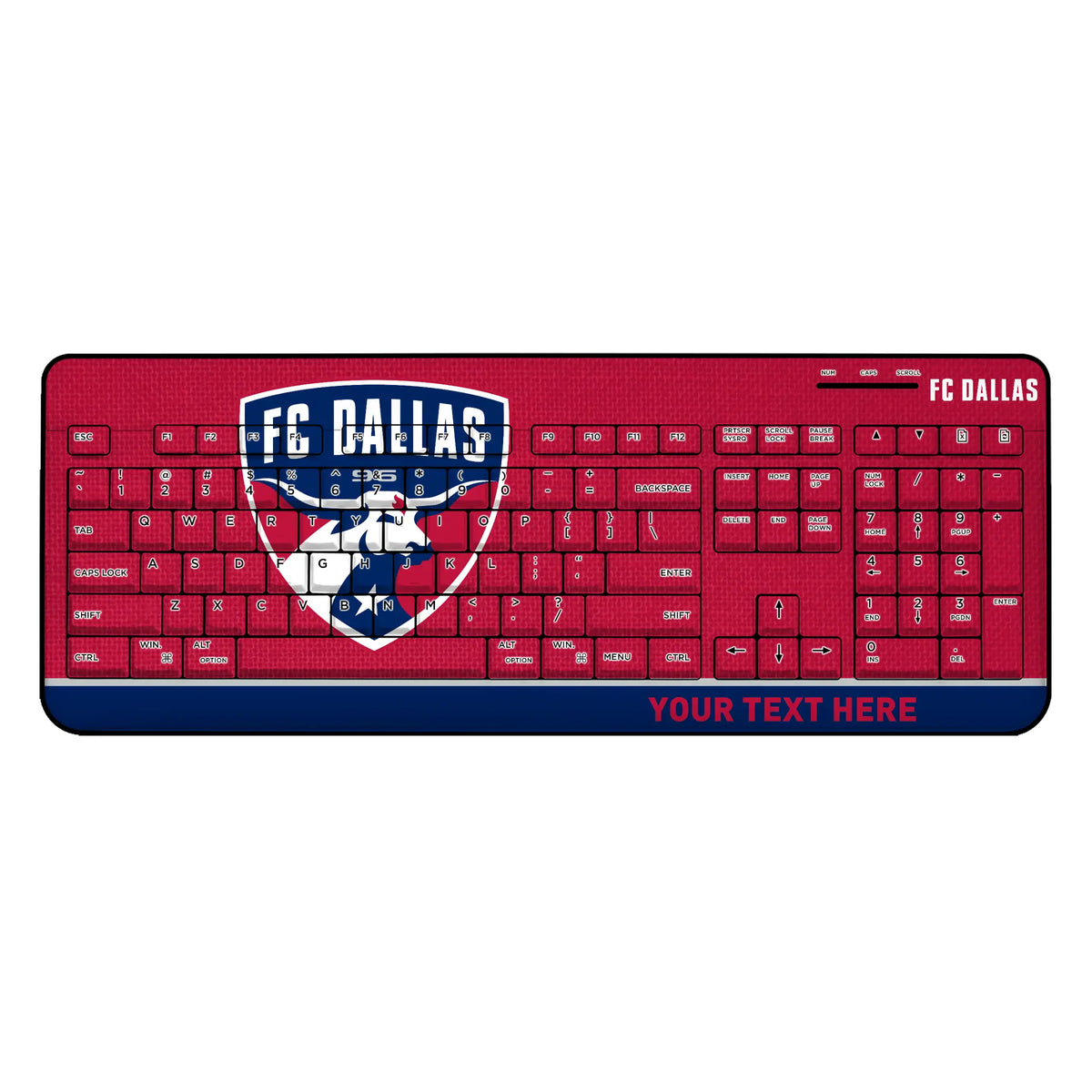 FC Dallas Personalized Endzone Solid Wireless USB Keyboard