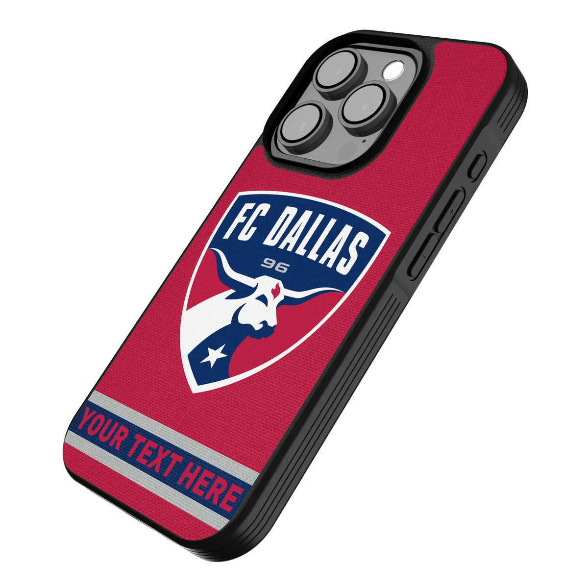 FC Dallas Personalized Stripe iPhone Bump Phone Case for Apple iPhone - Isometric View