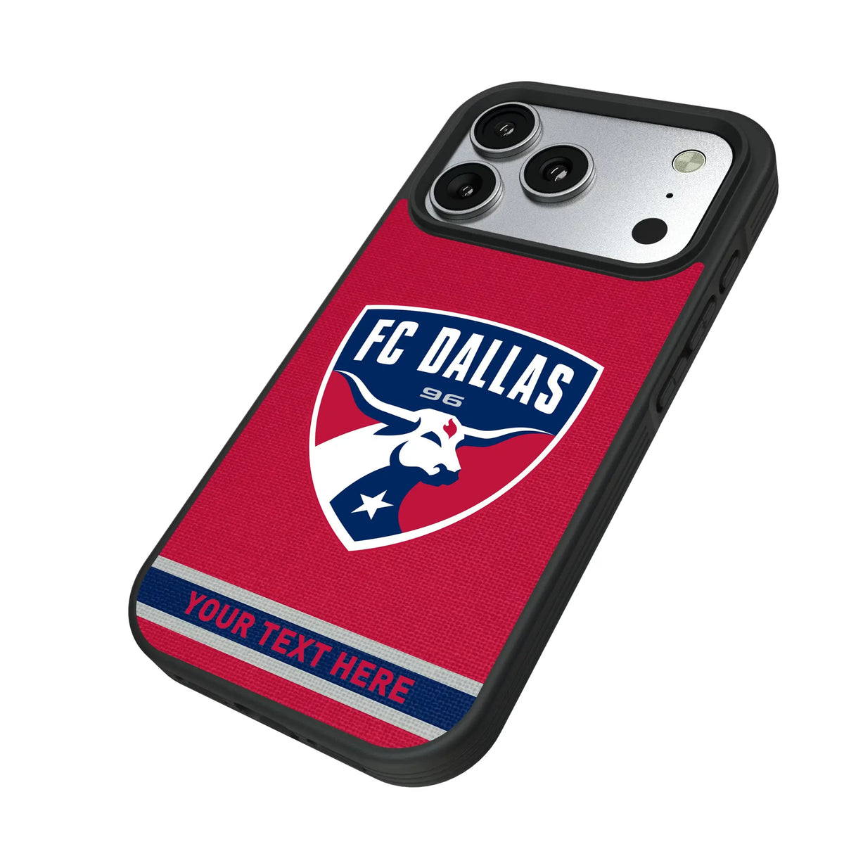 FC Dallas Personalized Stripe iPhone Bump Phone Case for Apple iPhone - Isometric View#Device_iPhone 17 Pro