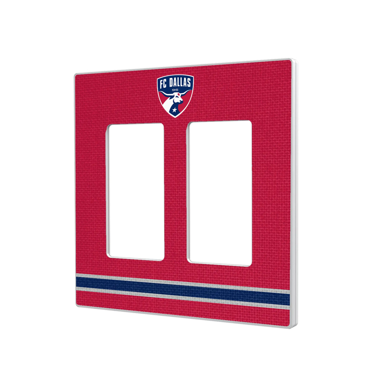 FC Dallas Stripe Hidden-Screw Light Switch Plate#Style_Double Rocker
