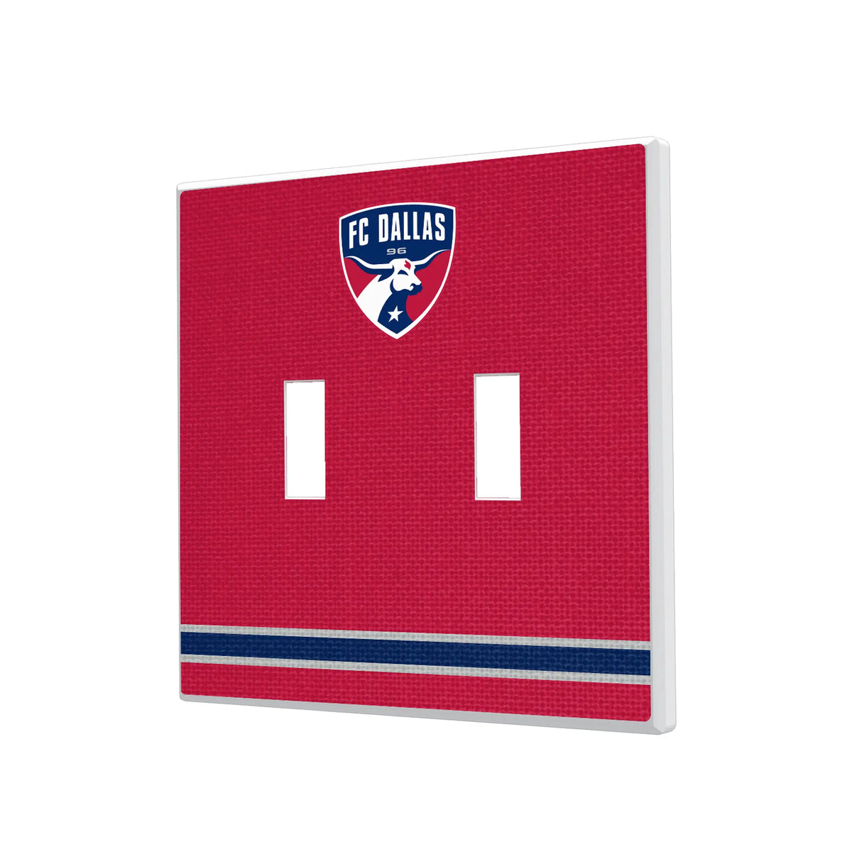 FC Dallas Stripe Hidden-Screw Light Switch Plate#Style_Double Toggle