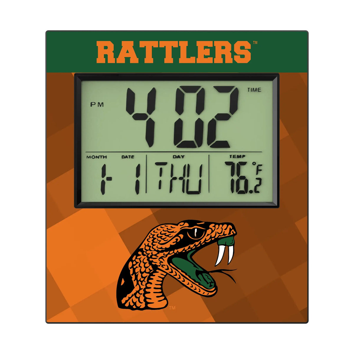 Florida A&M University Rattlers Color Block Wall Clock