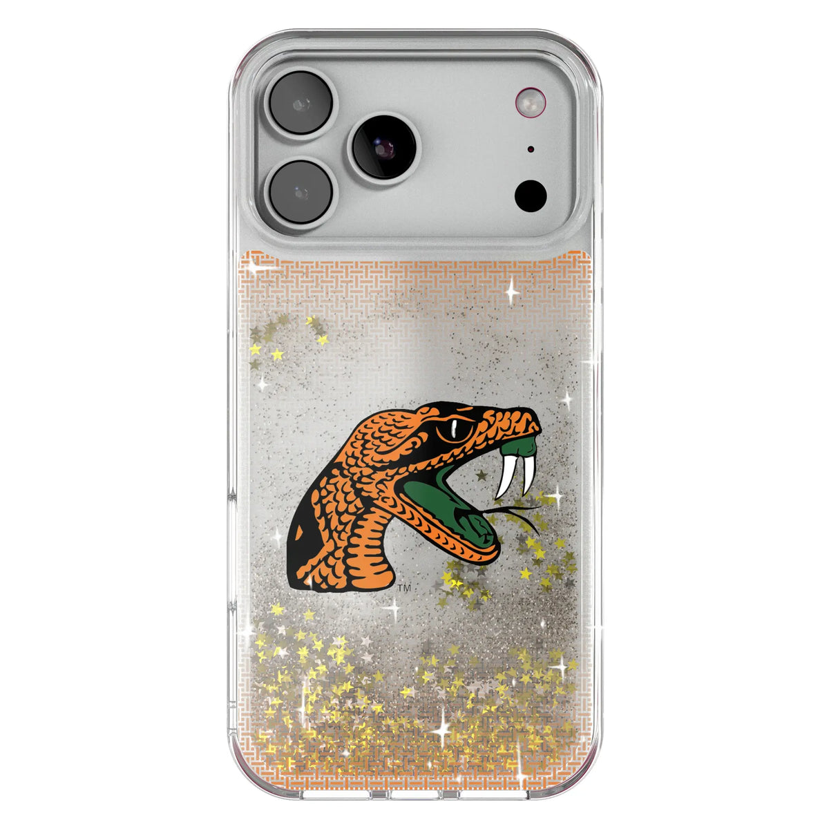 Florida A&M University Rattlers Linen Glitter Phone Case for Apple iPhone