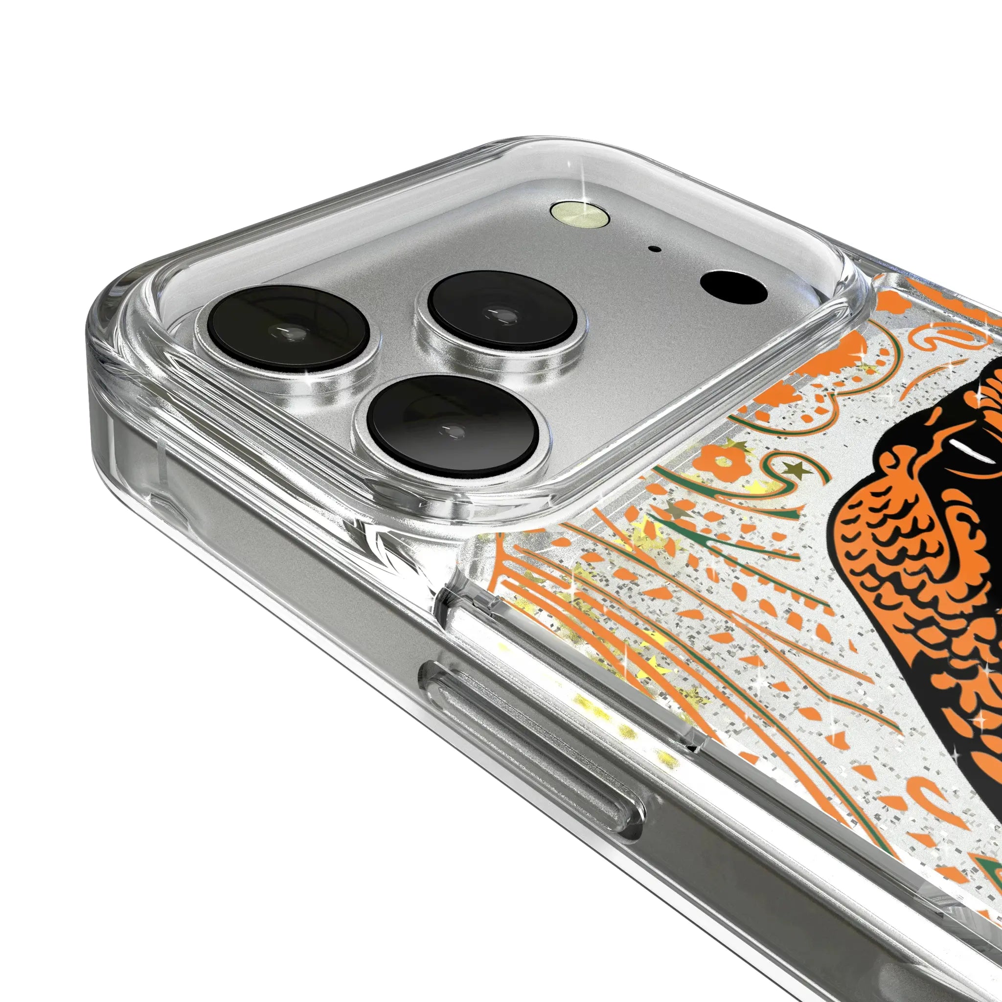 Florida A&M University Rattlers Paisley iPhone Glitter Phone Case for Apple iPhone - Detail