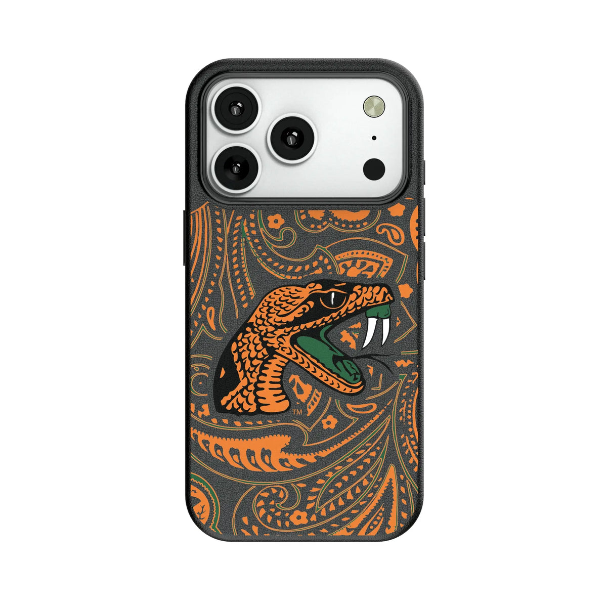 Florida A&M University Rattlers Paisley MagSafe Compatible Phone Case for Apple iPhone