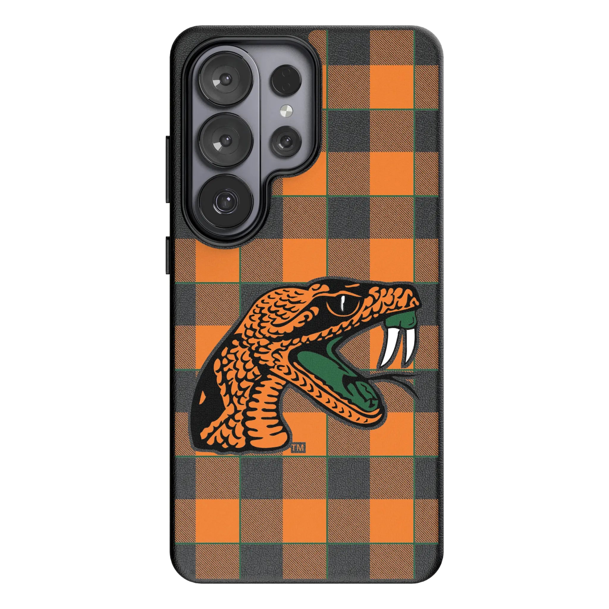 Florida A&M University Rattlers Plaid Galaxy MagSafe Compatible Phone Case for Samsung Galaxy#Device_Galaxy S26 Ultra