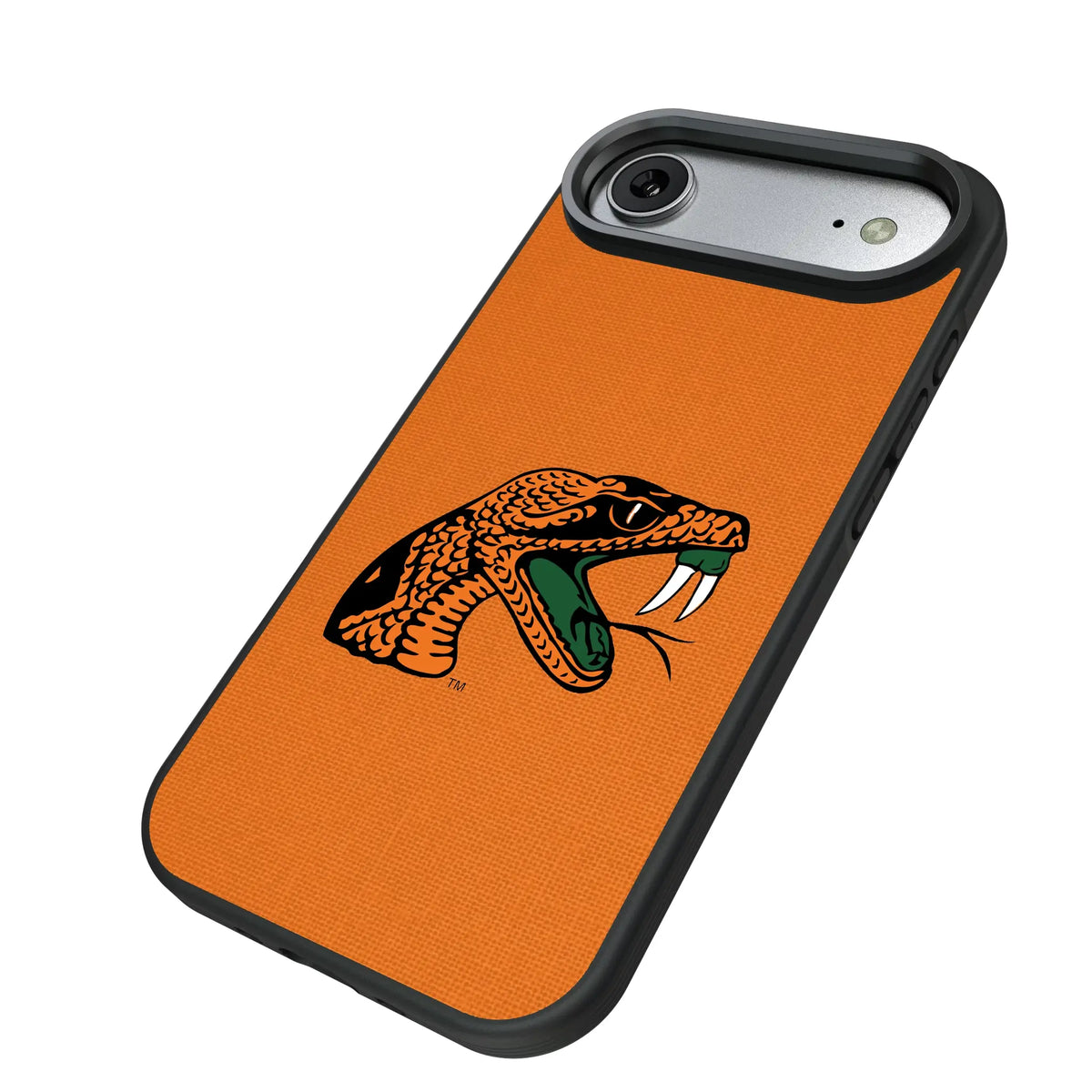 Florida A&M University Rattlers Solid iPhone Bump Phone Case for Apple iPhone - Isometric View#Device_iPhone Air