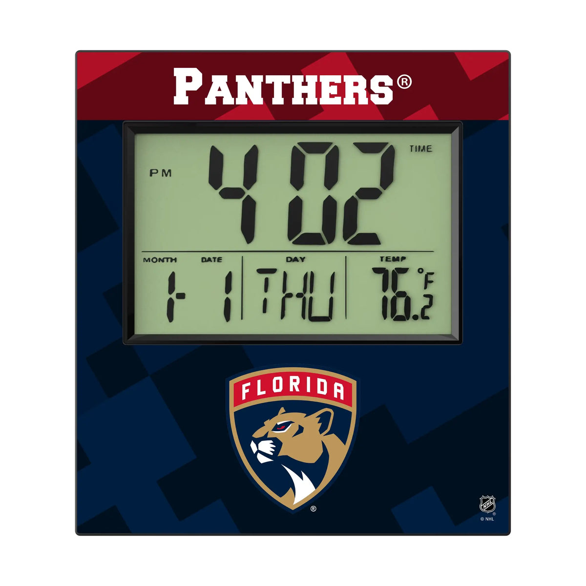 Florida Panthers Color Block Wall Clock