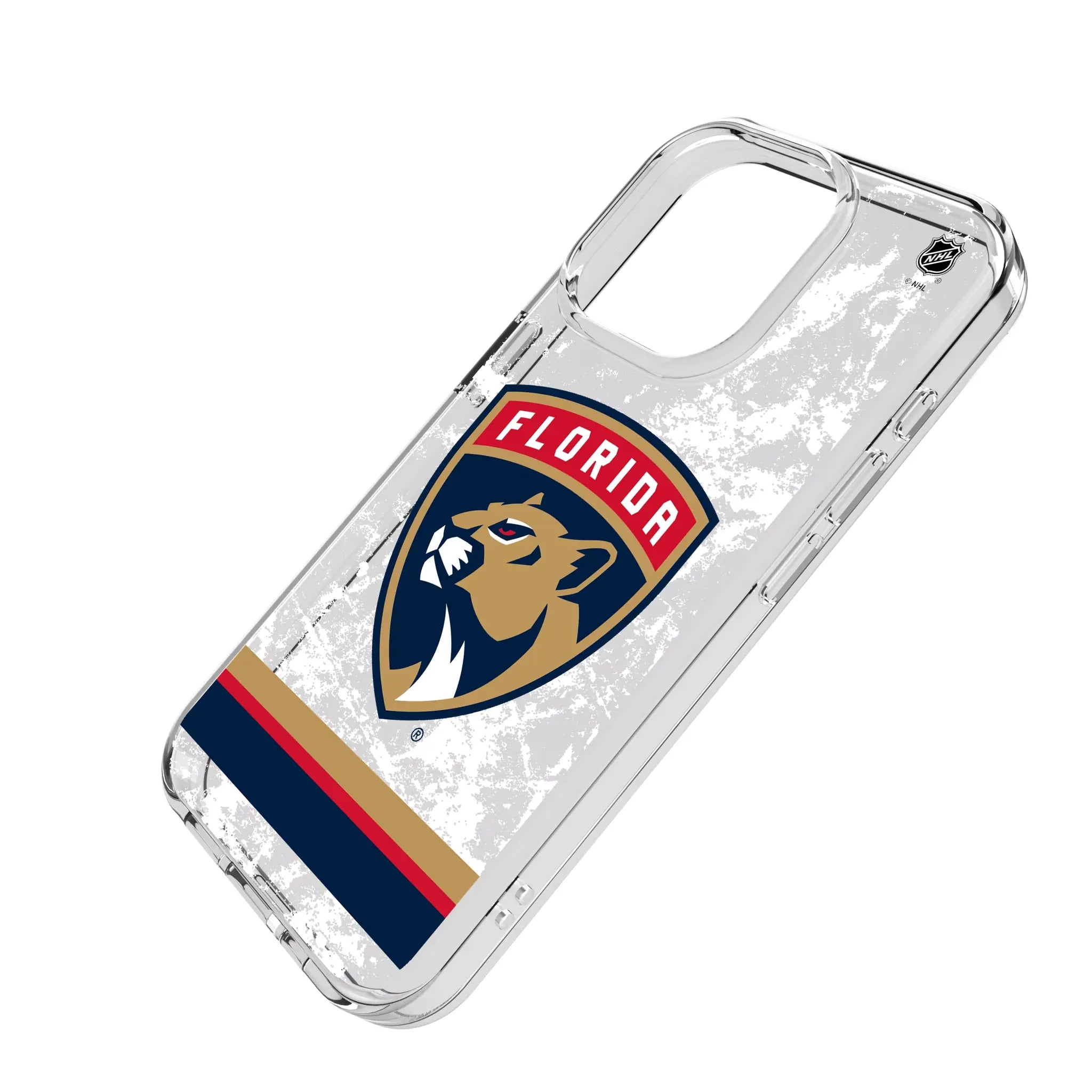 Florida Panthers Ice Stripe iPhone Clear Phone Case for Apple iPhone - Isometric View