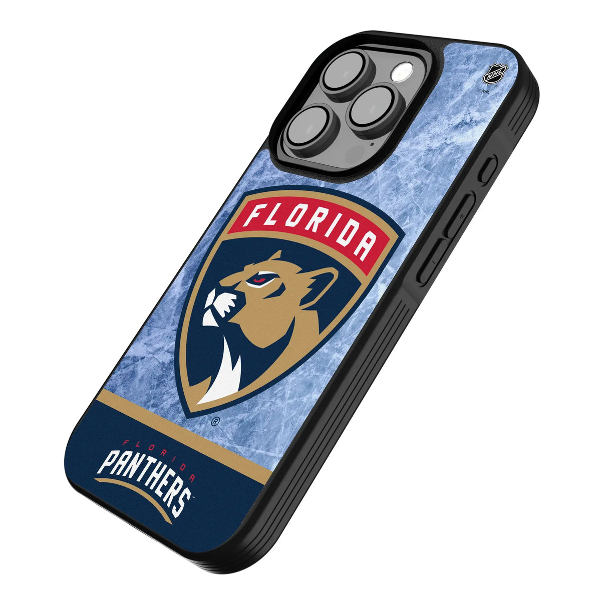 Florida Panthers Ice Wordmark iPhone Bump Phone Case for Apple iPhone - Isometric View