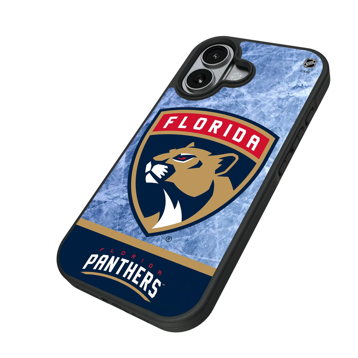 Florida Panthers Ice Wordmark iPhone Bump Phone Case for Apple iPhone - Isometric View#Device_iPhone 17