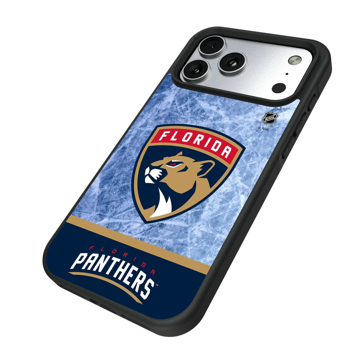 Florida Panthers Ice Wordmark iPhone Bump Phone Case for Apple iPhone - Isometric View#Device_iPhone 17 Pro Max