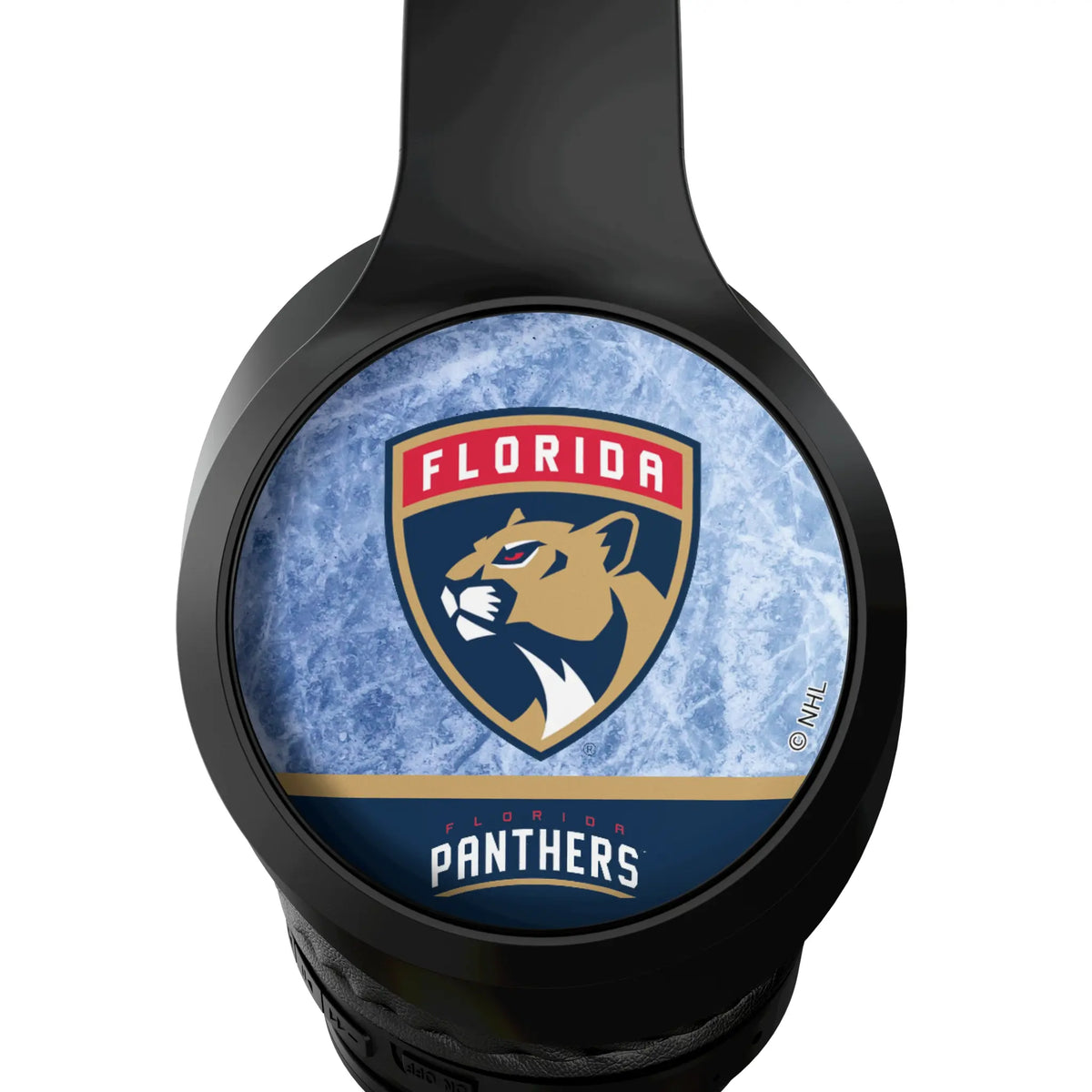 Florida Panthers Ice Wordmark Wireless Over-Ear Headphones With Case - Detail