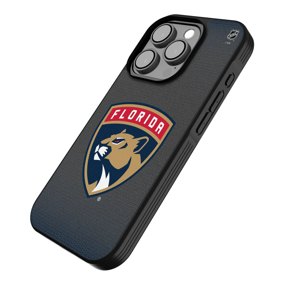 Florida Panthers Linen iPhone Bump Phone Case for Apple iPhone - Isometric View