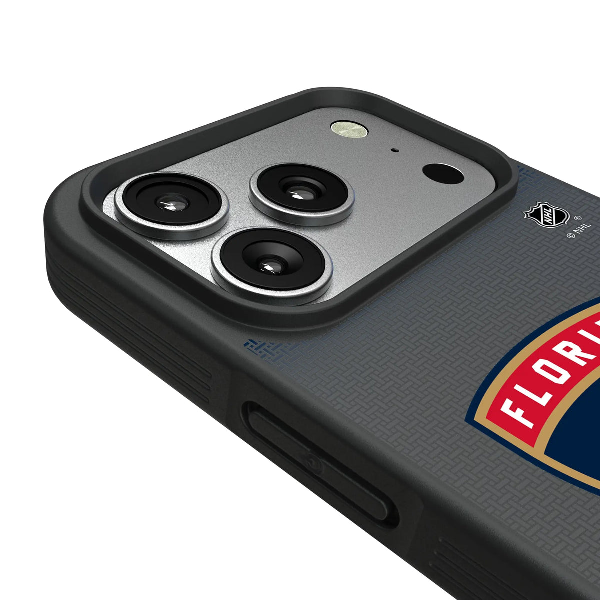 Florida Panthers Linen iPhone Bump Phone Case for Apple iPhone - Detail#Device_iPhone 17 Pro