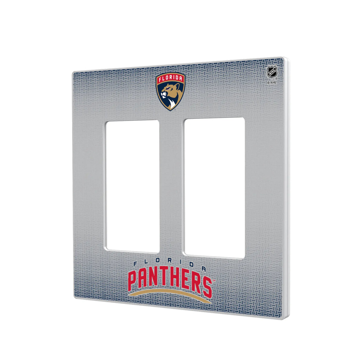 Florida Panthers Linen Hidden-Screw Light Switch Plate#Style_Double Rocker