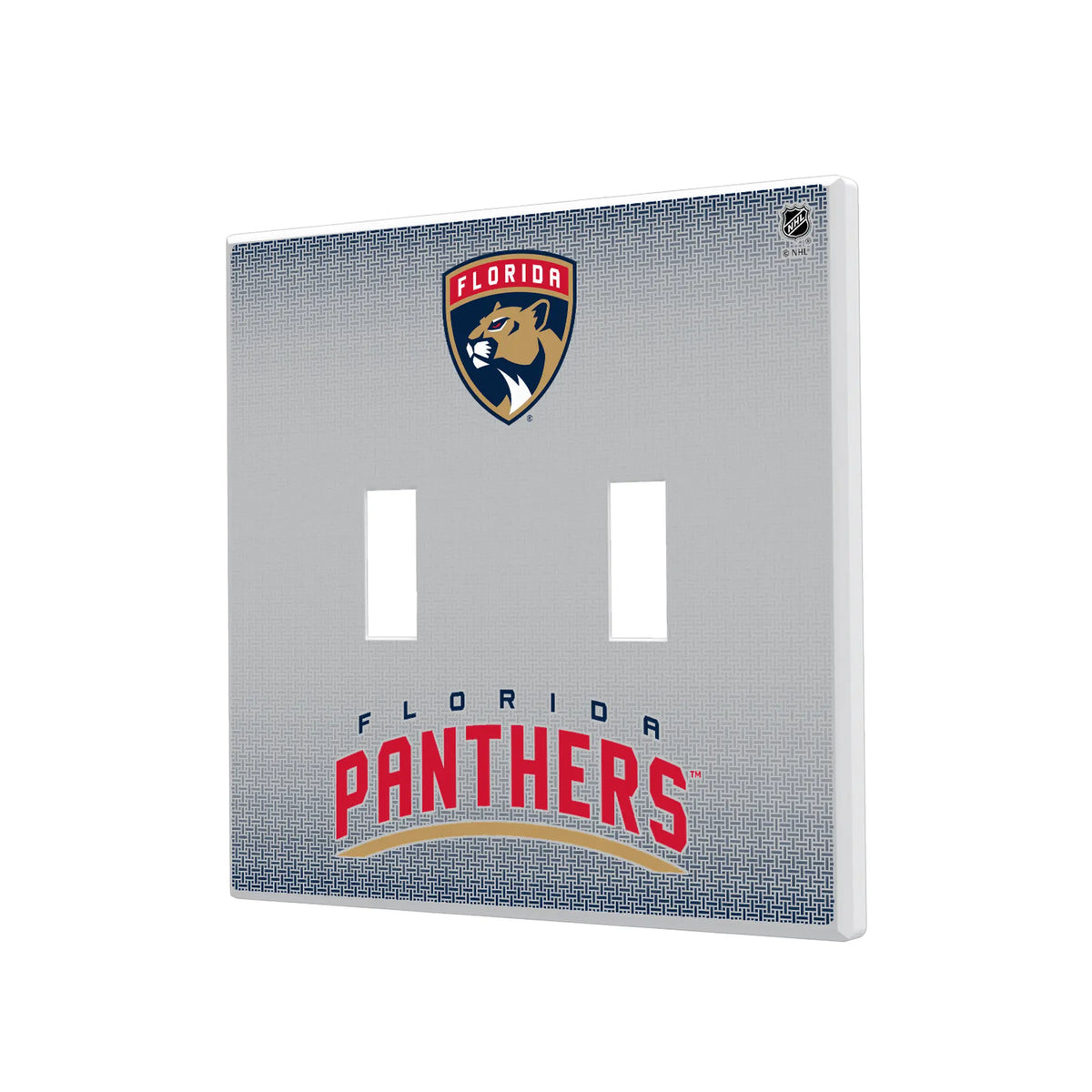 Florida Panthers Linen Hidden-Screw Light Switch Plate#Style_Double Toggle
