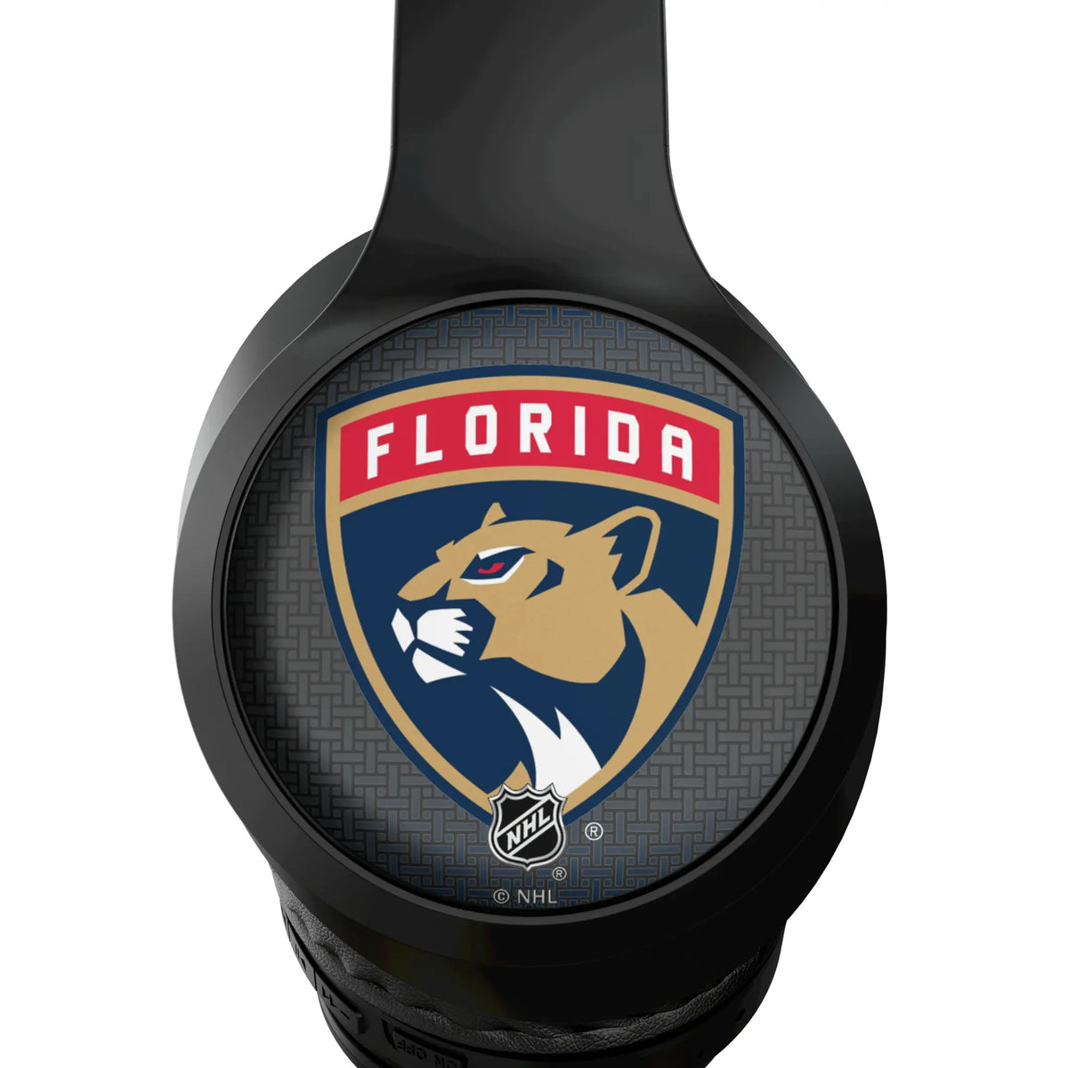 Florida Panthers Linen Wireless Over-Ear Headphones With Case - Detail