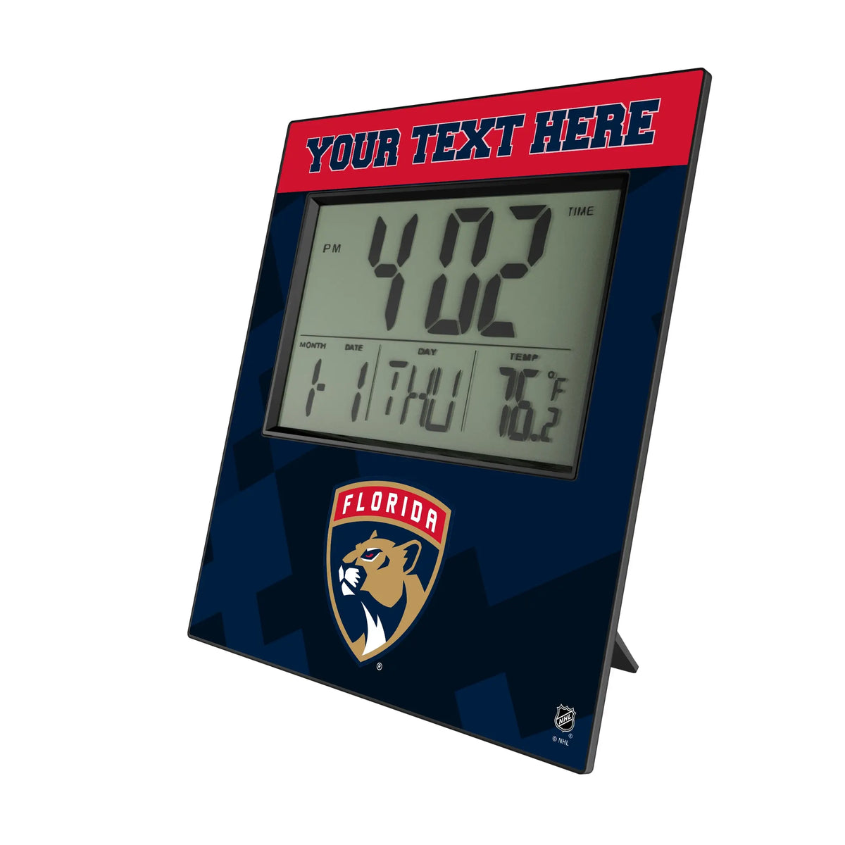 Florida Panthers Personalized Color Block Wall Clock