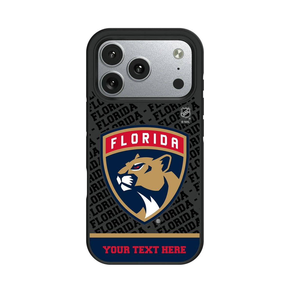 Florida Panthers Personalized EndZone Plus iPhone Bump Phone Case for Apple iPhone#Device_iPhone 17 Pro