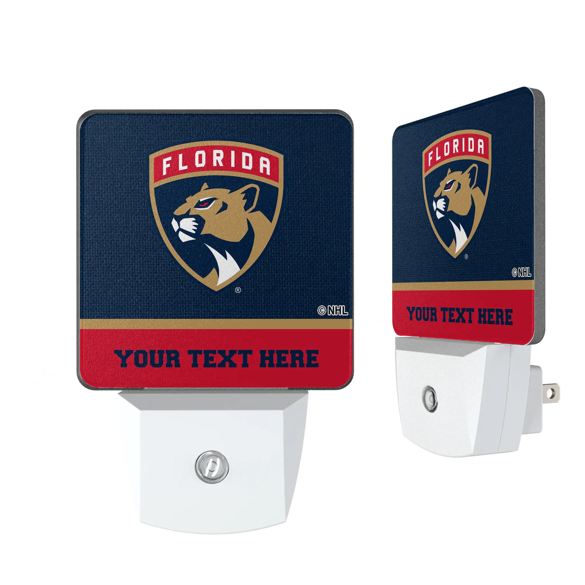 Florida Panthers Personalized Endzone Solid Night Light 2-Pack