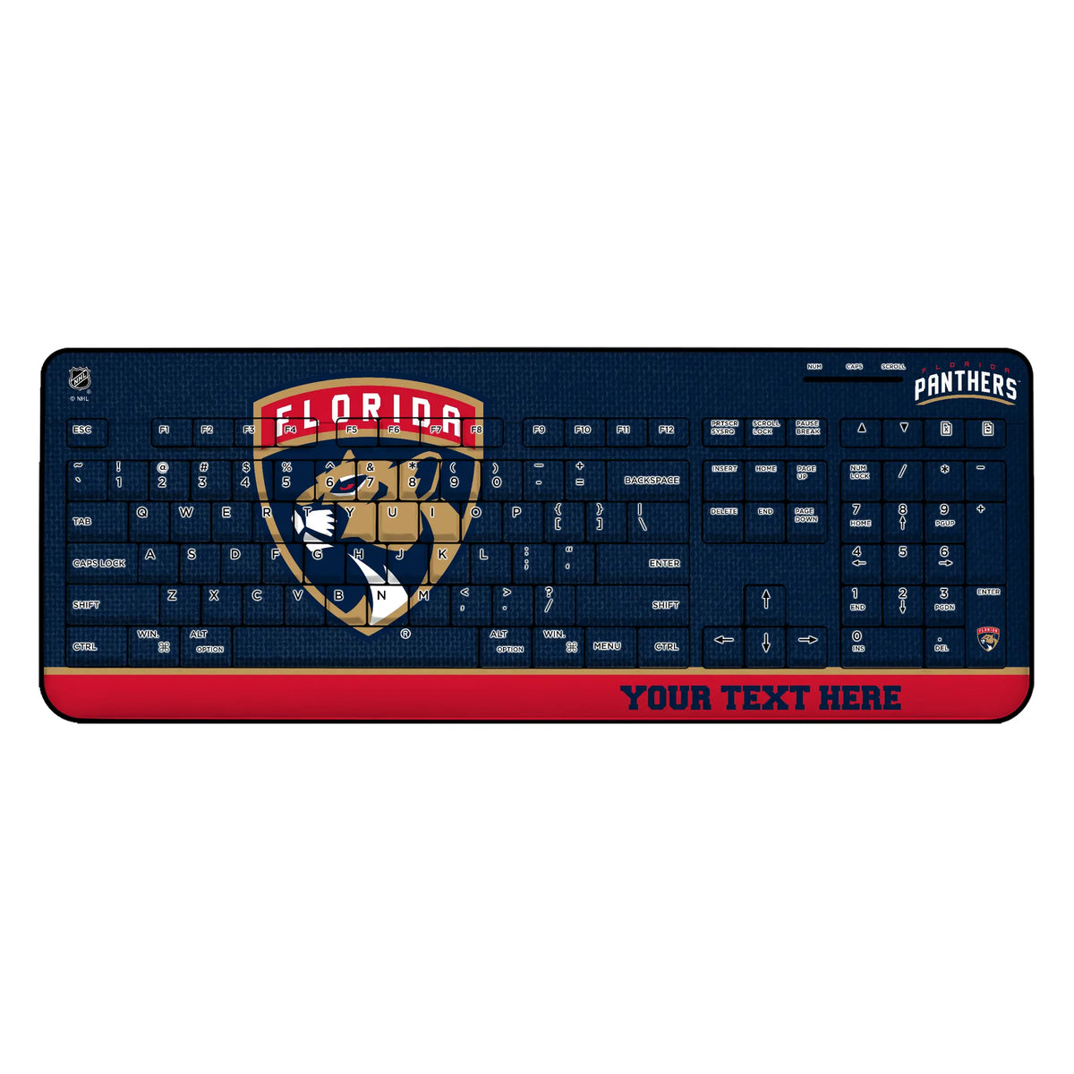 Florida Panthers Personalized Endzone Solid Wireless USB Keyboard