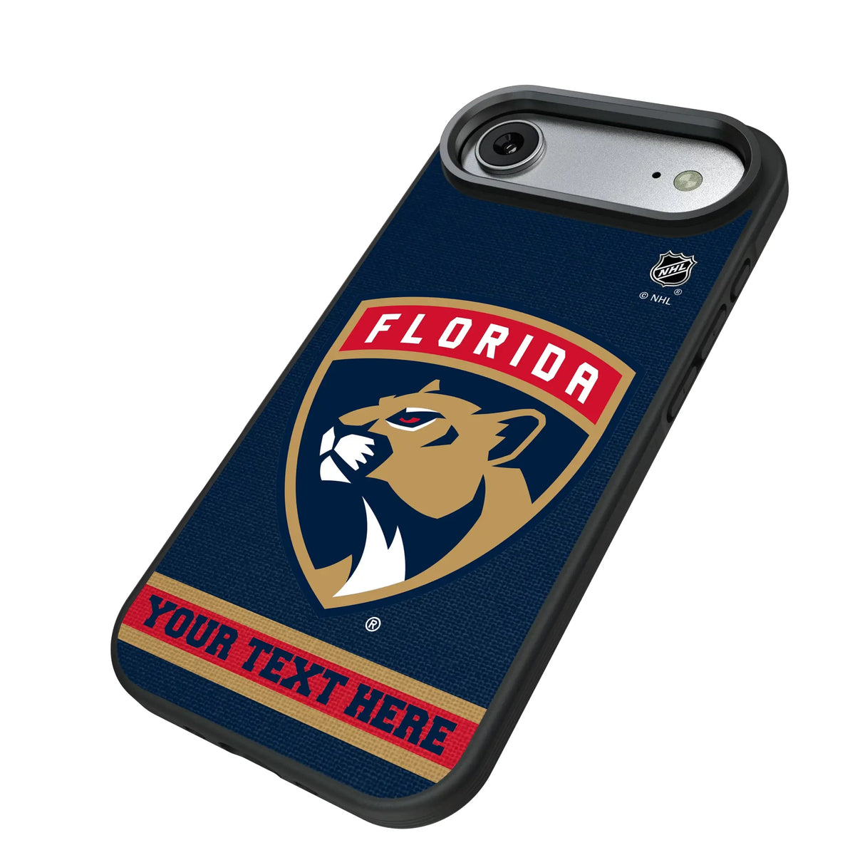 Florida Panthers Personalized Stripe iPhone Bump Phone Case for Apple iPhone - Isometric View#Device_iPhone Air