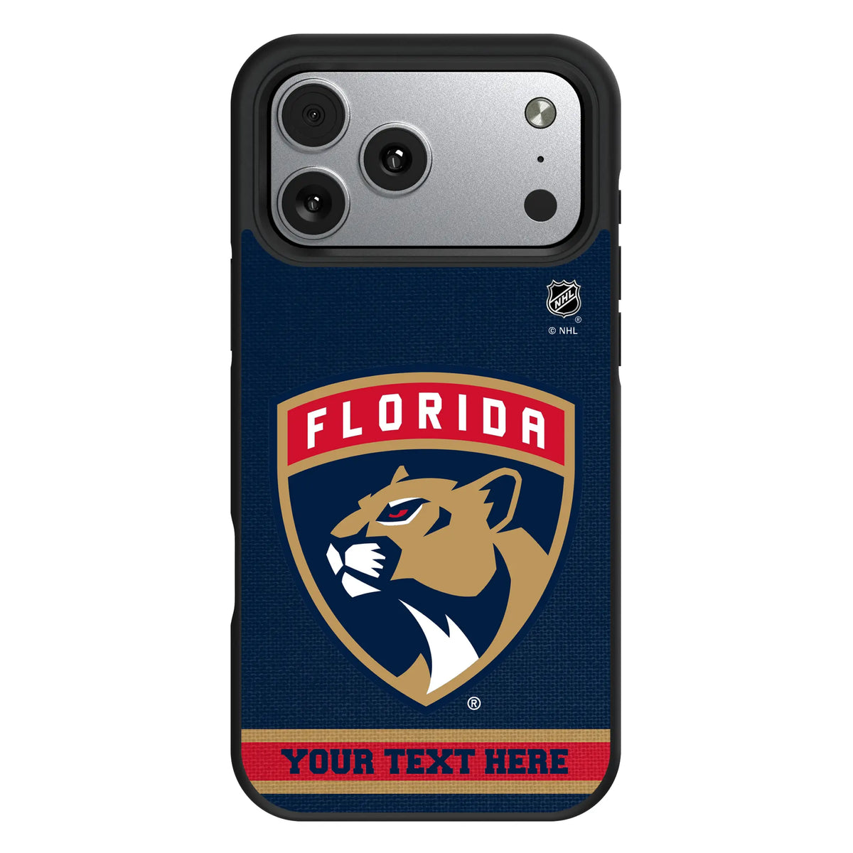 Florida Panthers Personalized Stripe iPhone Bump Phone Case for Apple iPhone#Device_iPhone 17 Pro Max