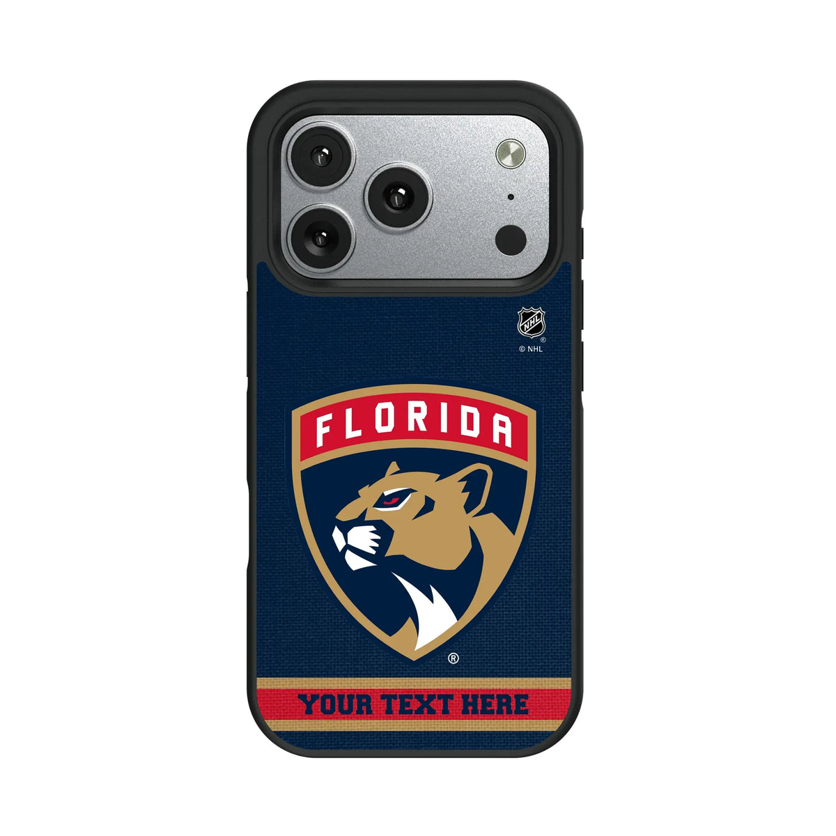 Florida Panthers Personalized Stripe iPhone Bump Phone Case for Apple iPhone#Device_iPhone 17 Pro