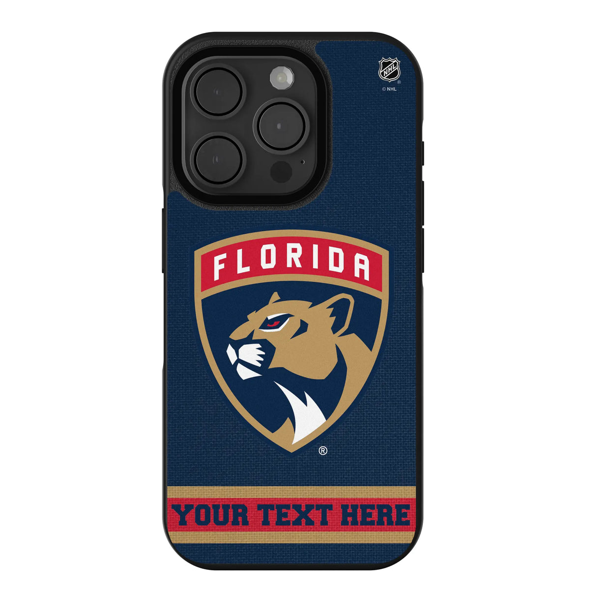 Florida Panthers Personalized Stripe iPhone Bump Phone Case for Apple iPhone