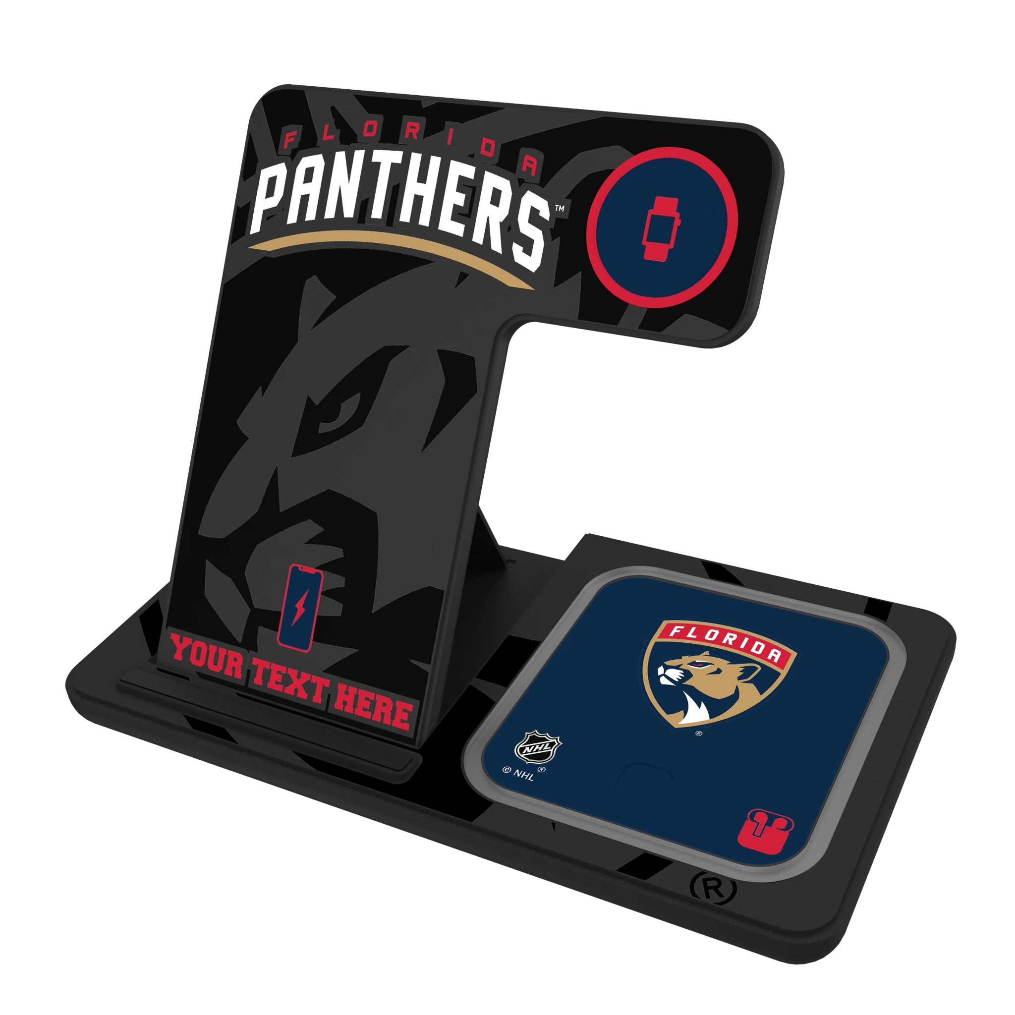 Florida Panthers Personalized Tilt 3 in 1 Charging Station