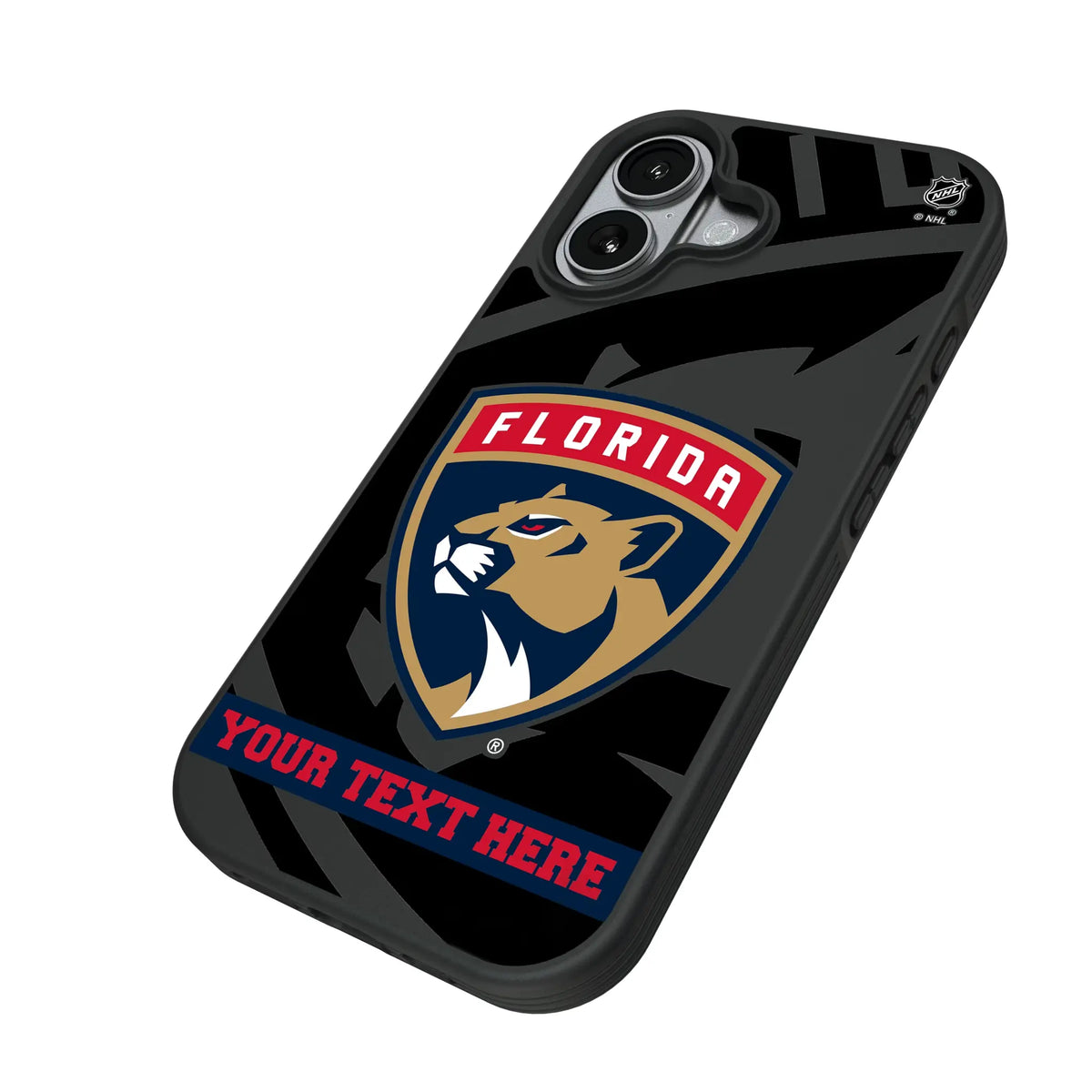 Florida Panthers Personalized Tilt iPhone Bump Phone Case for Apple iPhone - Isometric View#Device_iPhone 17