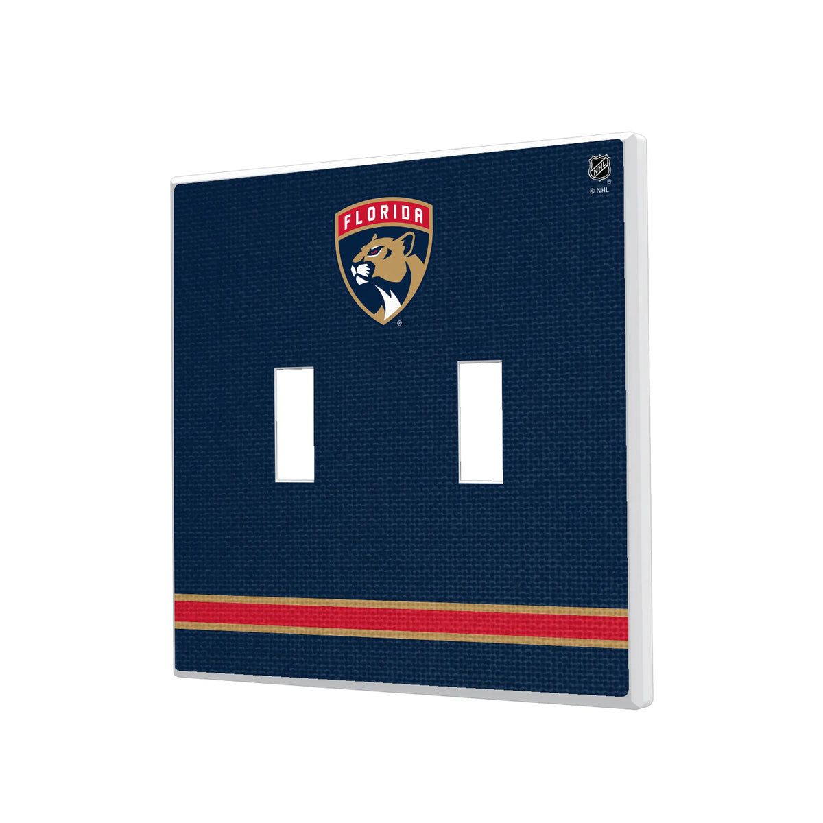 Florida Panthers Stripe Hidden-Screw Light Switch Plate#Style_Double Toggle