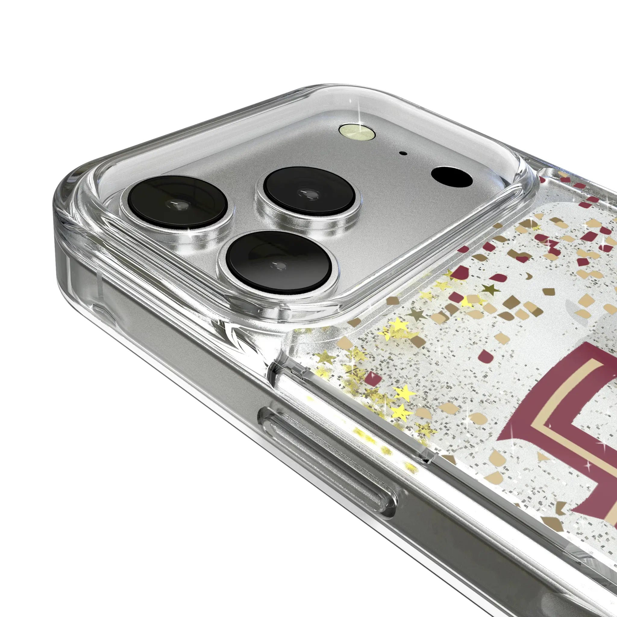 Florida State University Seminoles Athletic Wordmark Confetti iPhone Glitter Phone Case for Apple iPhone - Detail