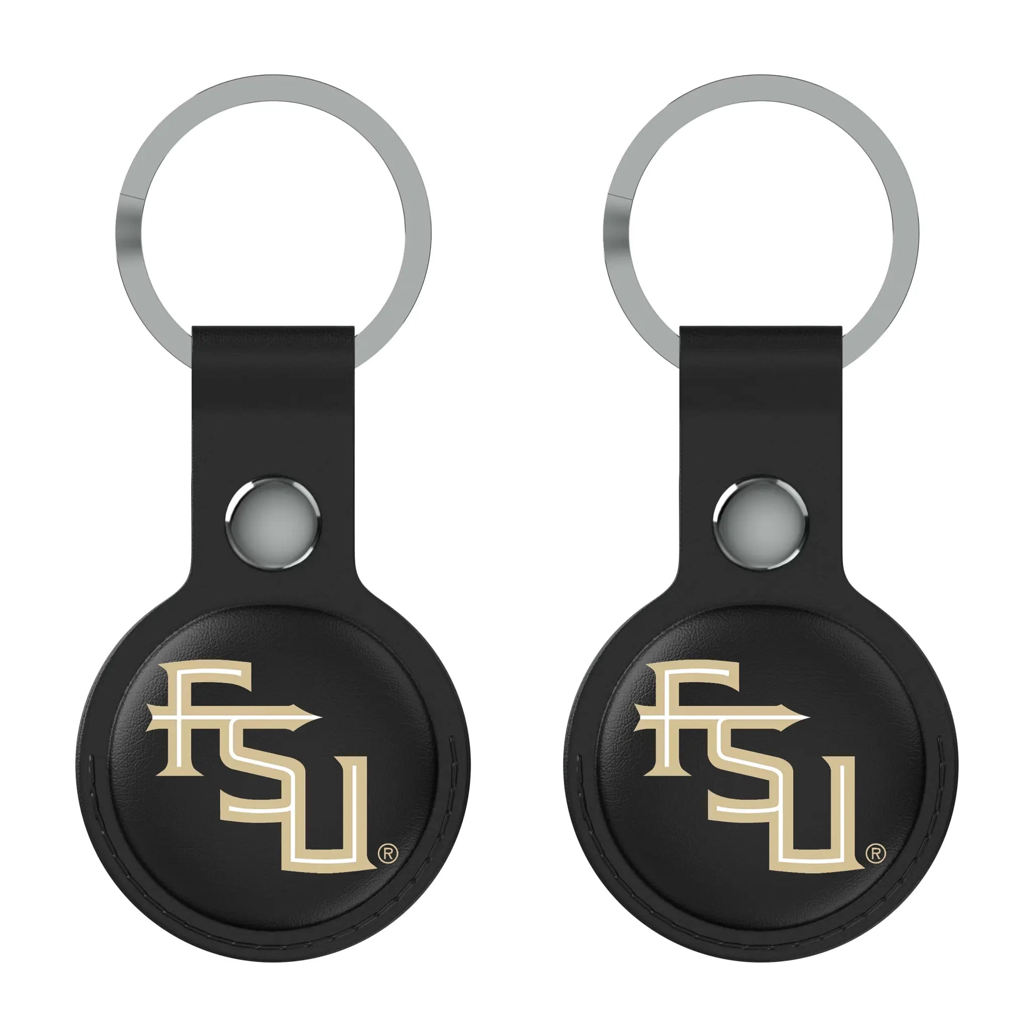 Florida State University Seminoles Athletic Wordmark Insignia AirTag Black Airtag Holder 2-Pack