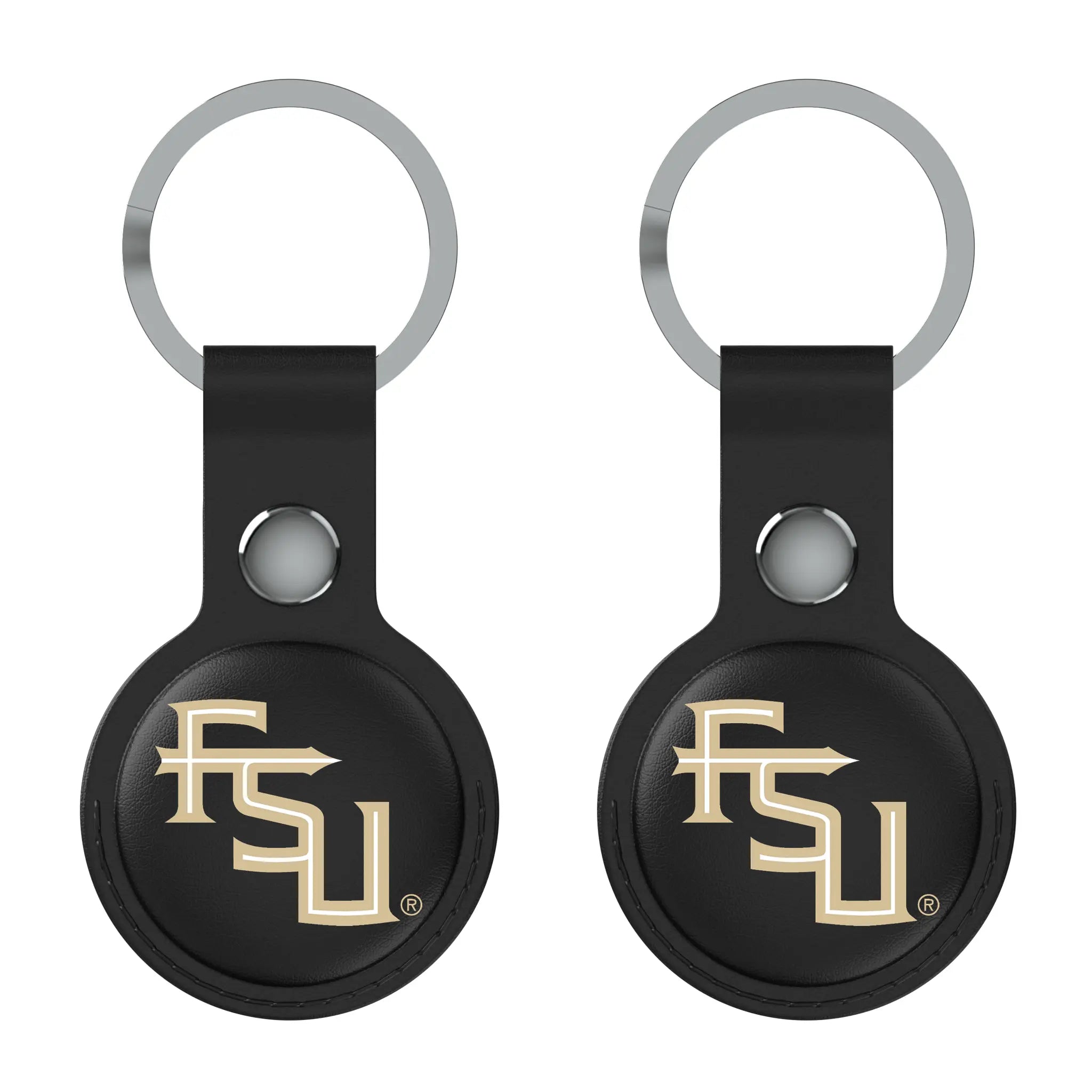 Florida State University Seminoles Athletic Wordmark Insignia AirTag Black Airtag Holder 2-Pack