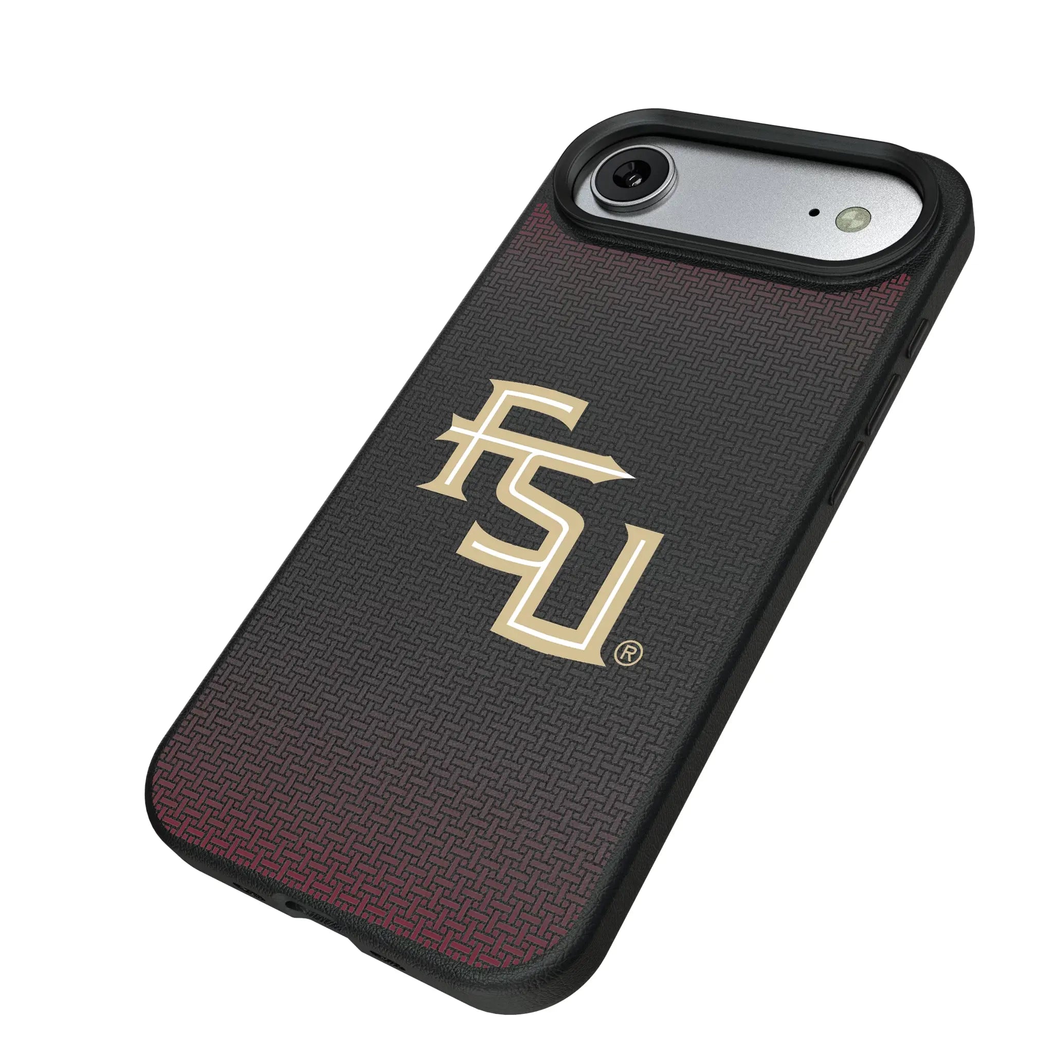 Florida State University Seminoles Athletic Wordmark Linen iPhone MagSafe Compatible Phone Case for Apple iPhone - Isometric View#Device_iPhone Air