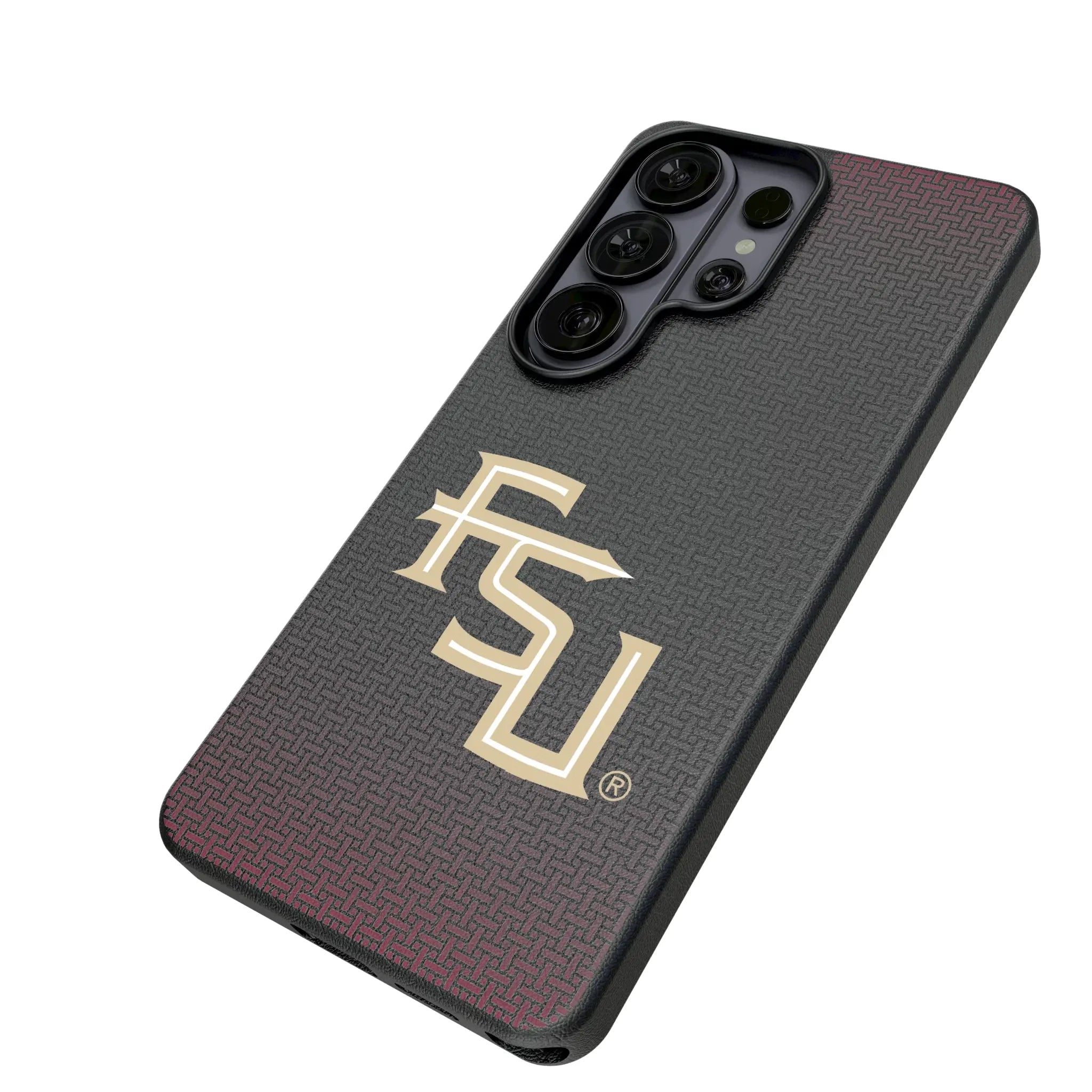 Florida State University Seminoles Athletic Wordmark Linen Galaxy MagSafe Compatible Phone Case for Samsung Galaxy - Isometric View#Device_Galaxy S26 Ultra