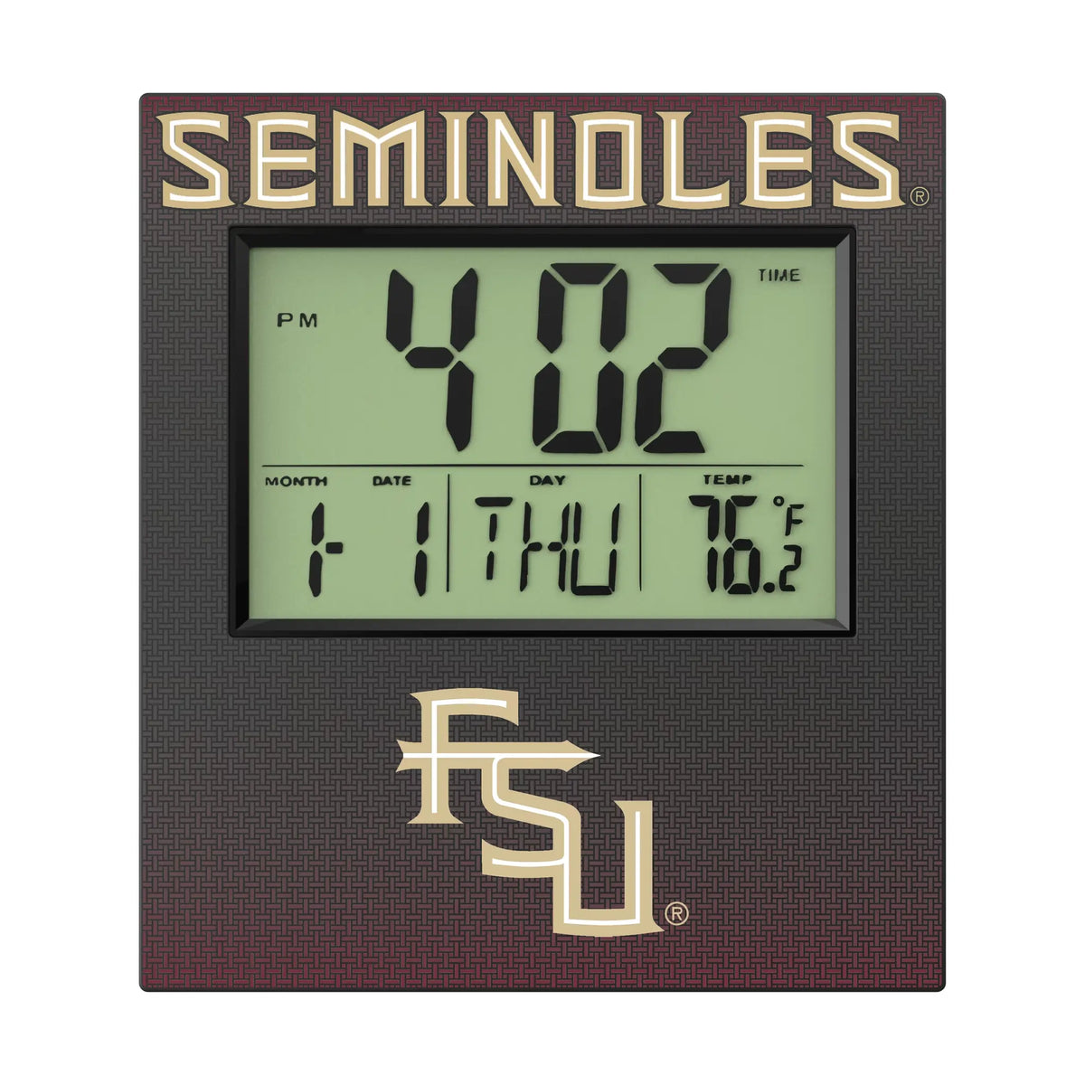 Florida State University Seminoles Athletic Wordmark Linen Wall Clock