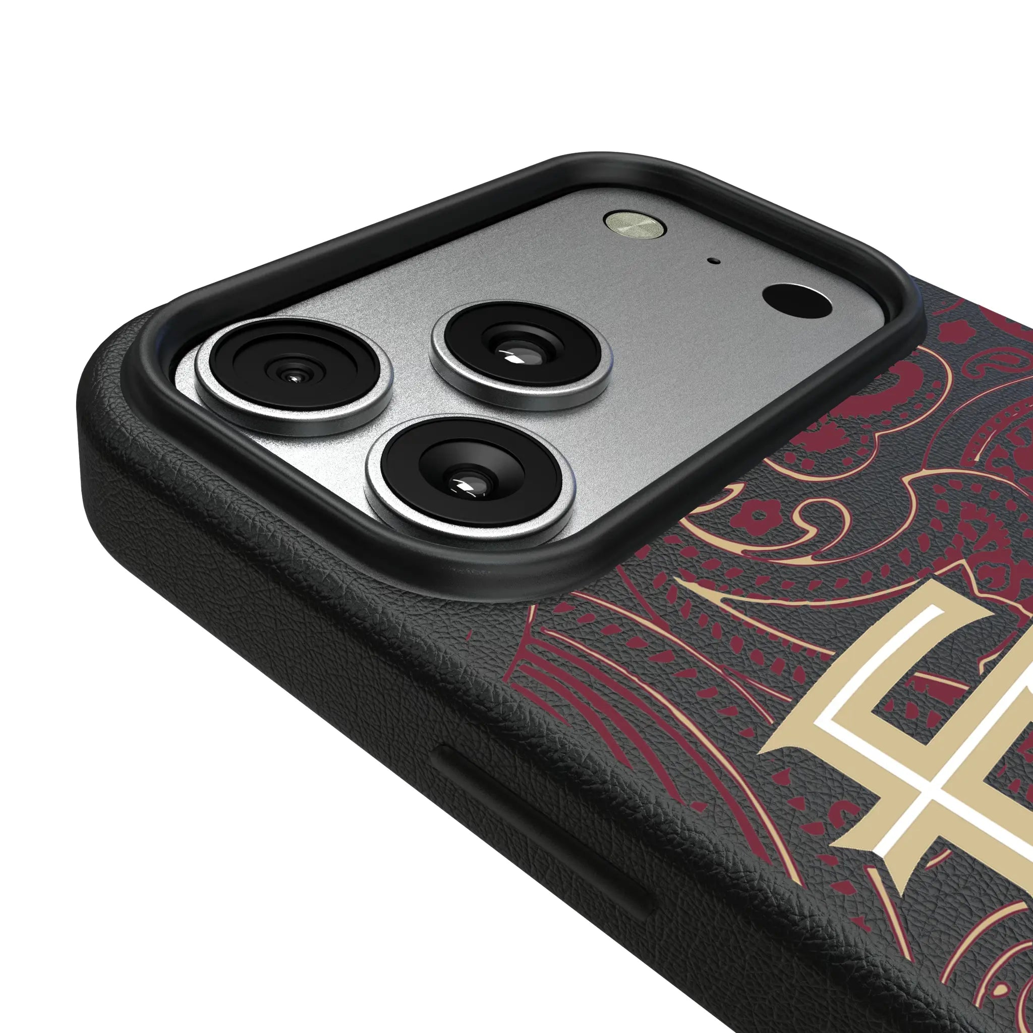 Florida State University Seminoles Athletic Wordmark Paisley iPhone MagSafe Compatible Phone Case for Apple iPhone - Detail#Device_iPhone 17 Pro Max