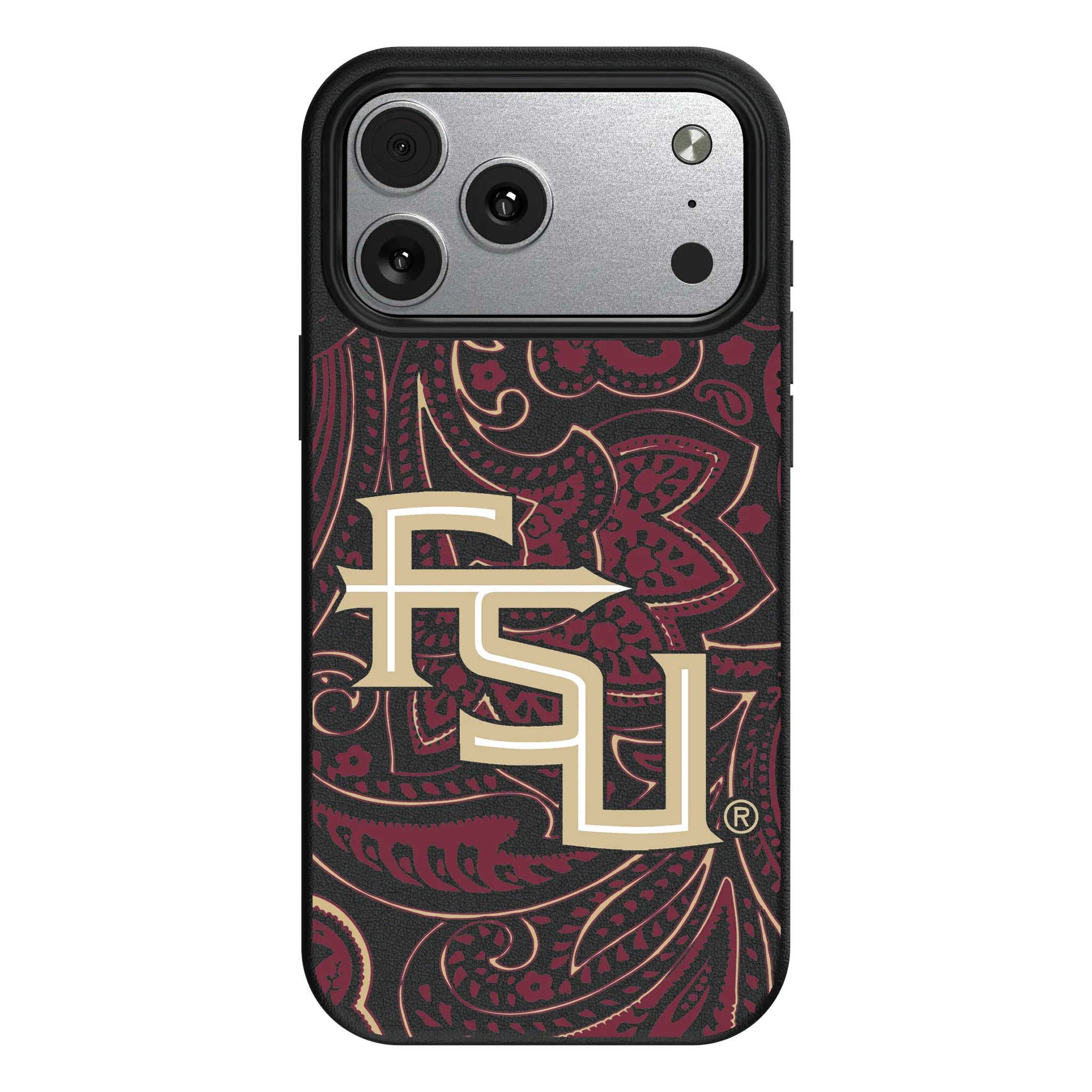 Florida State University Seminoles Athletic Wordmark Paisley iPhone MagSafe Compatible Phone Case for Apple iPhone#Device_iPhone 17 Pro Max